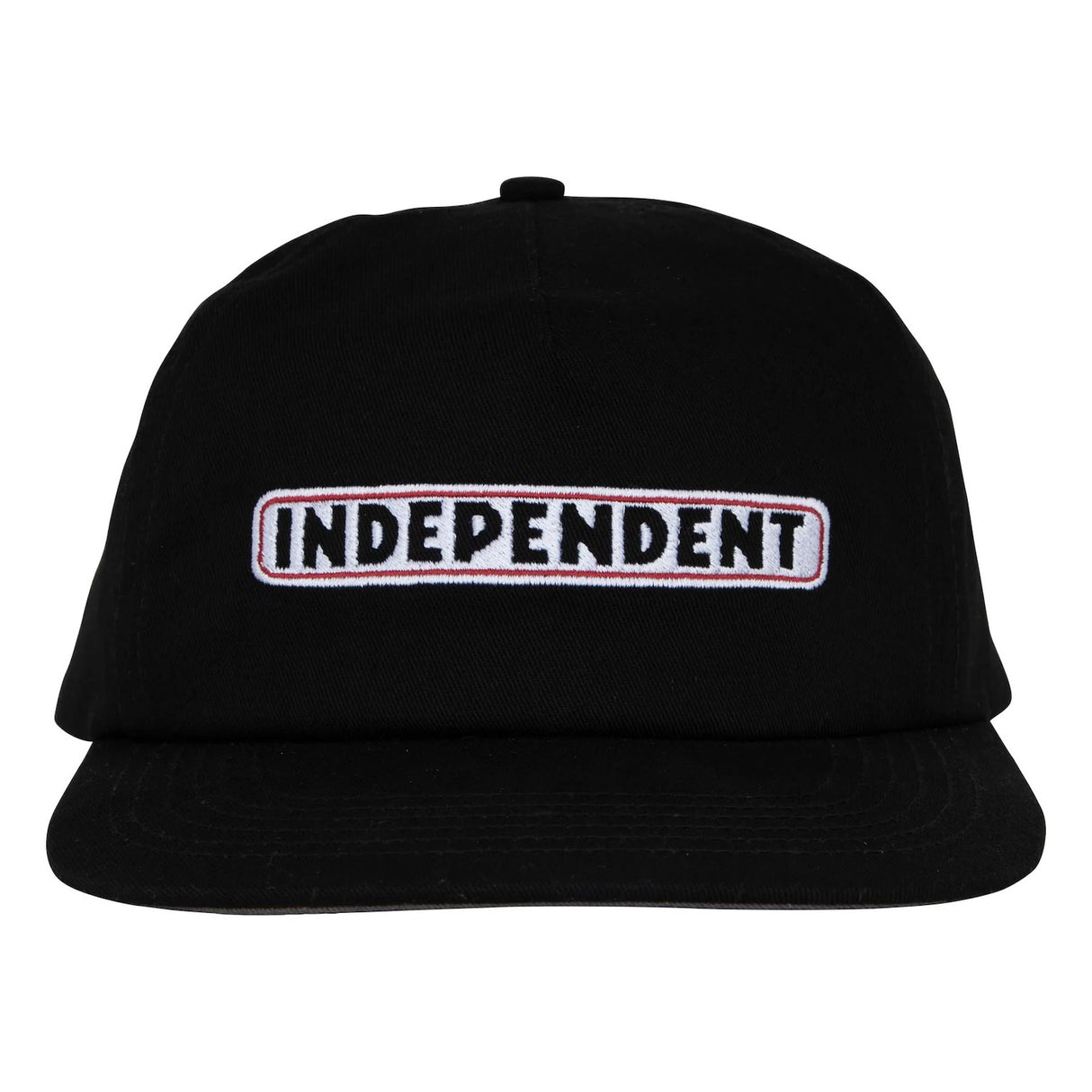 Bar Logo Snapback Unstructured black Closeup1