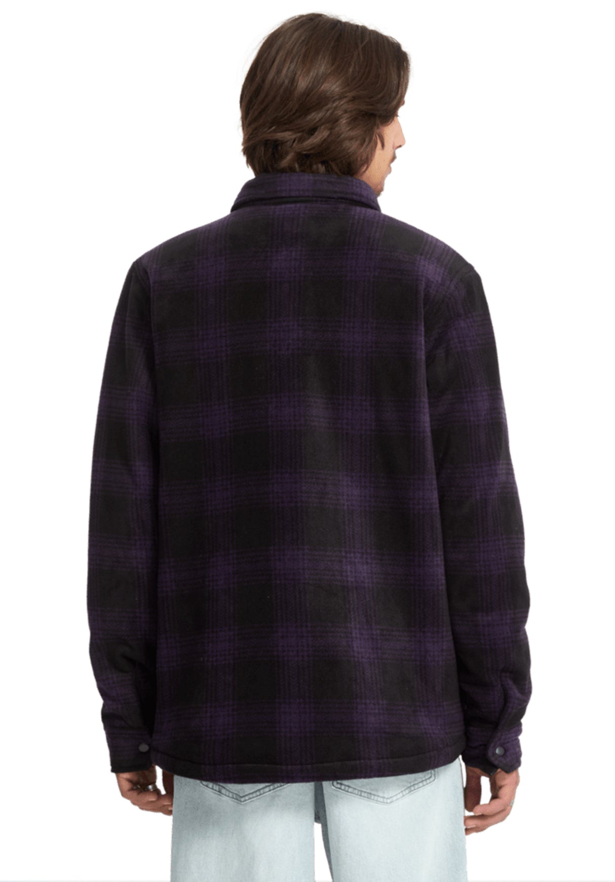 Bowered Fleece darkpurple Rueckenansicht