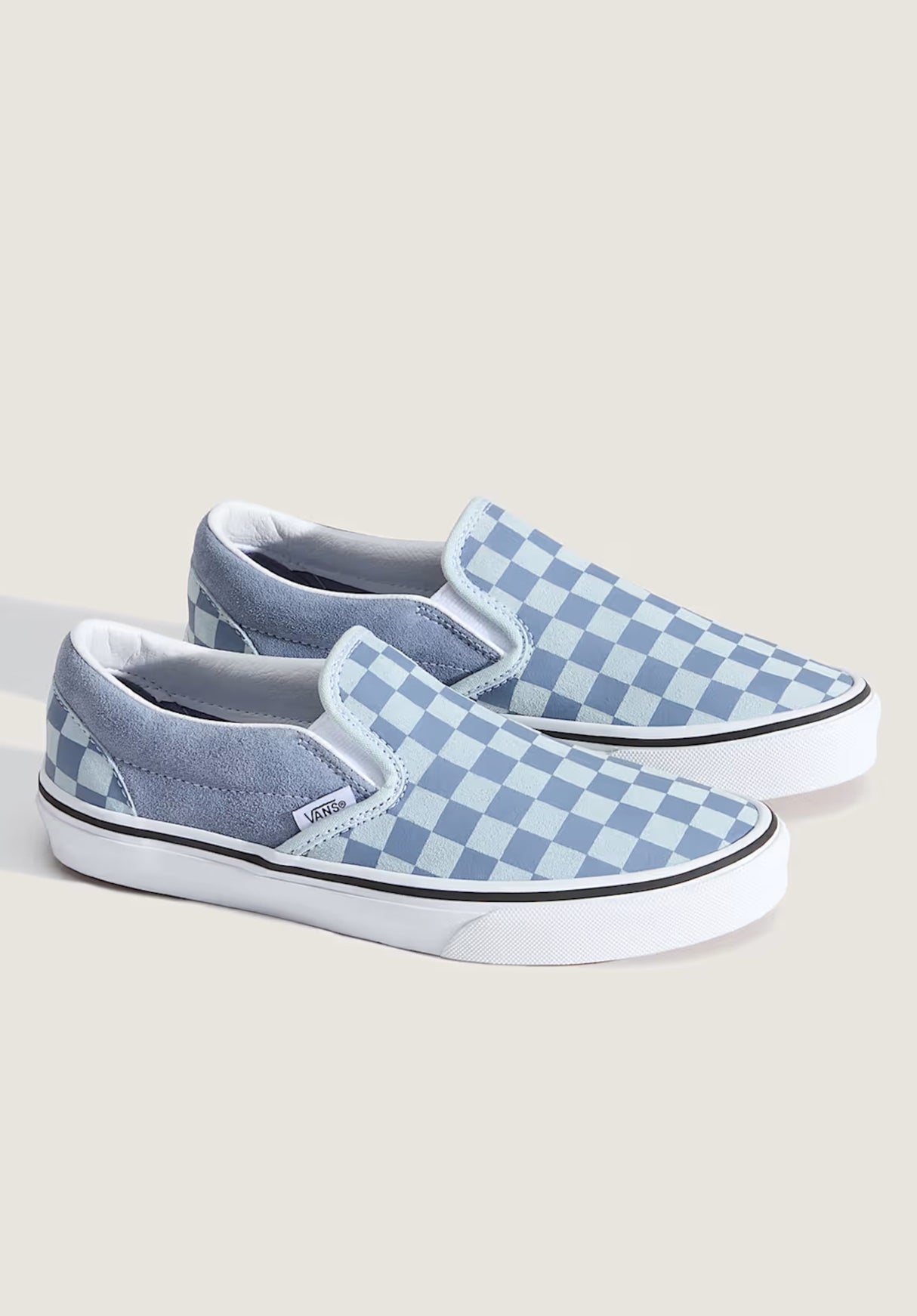Classic Slip-On checkerboard-lightblue Rueckenansicht