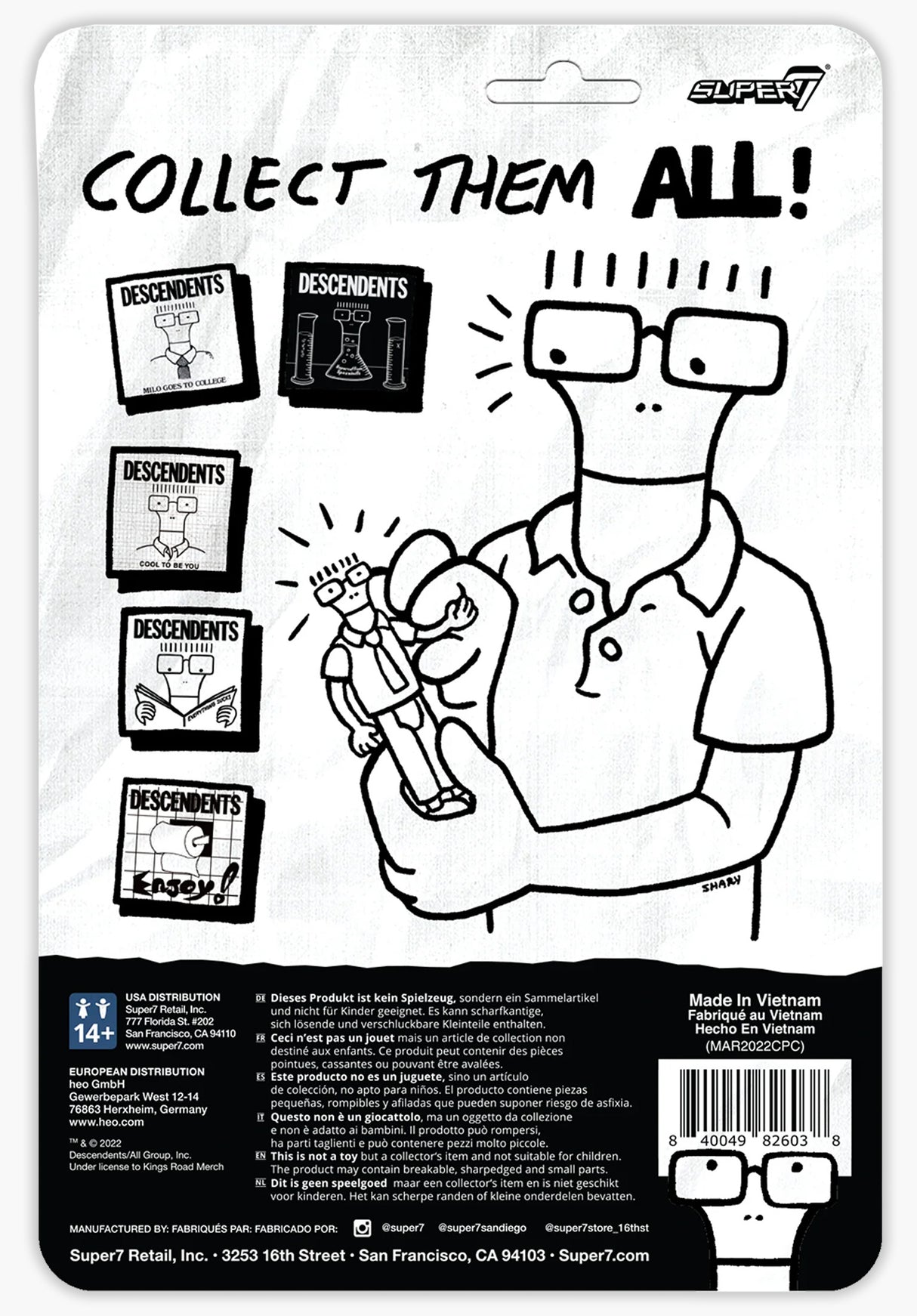 Descendents ReAction Figure Milo Hypercaffium Spaz multicolored Closeup1