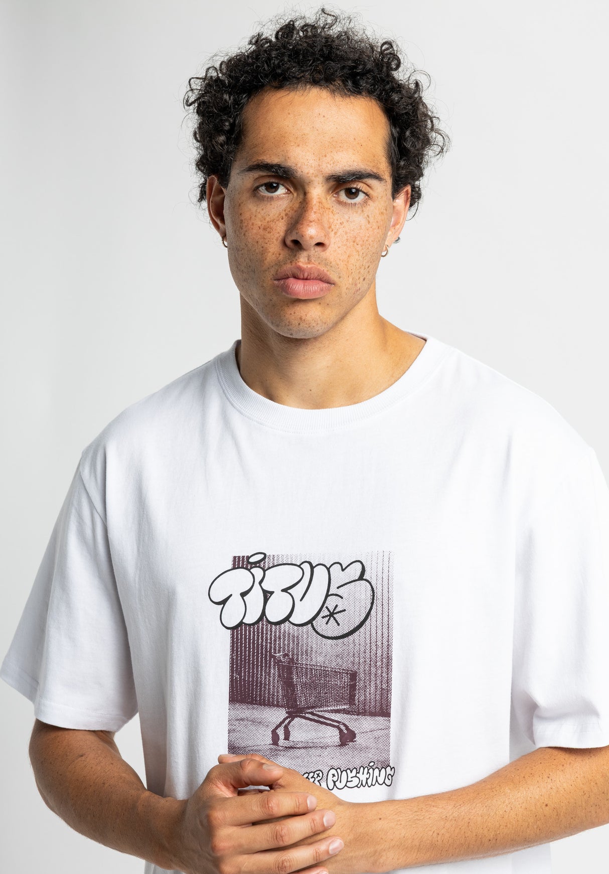 Shopping Cart white Rueckenansicht