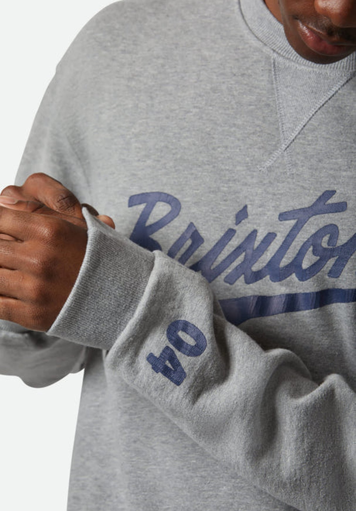 The League Broken In Crew heathergrey Closeup1