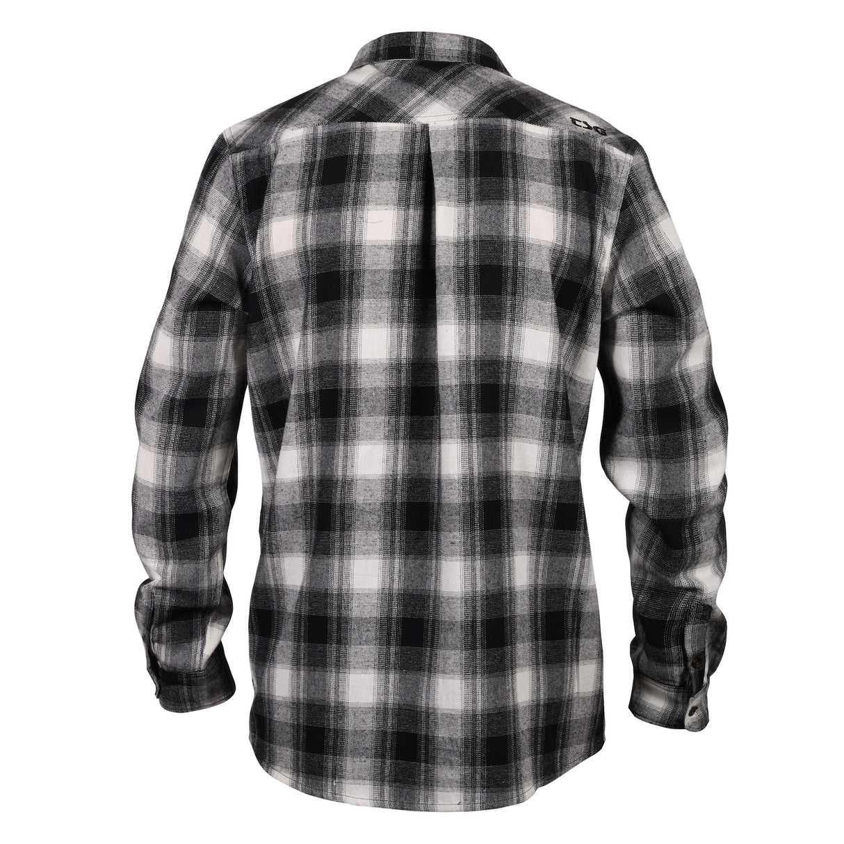 Flannel Shirt black-white Rueckenansicht