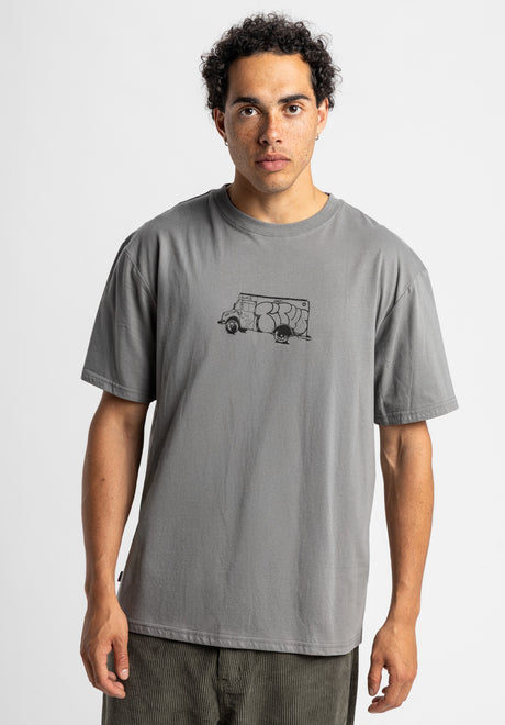 LKW grey Rueckenansicht