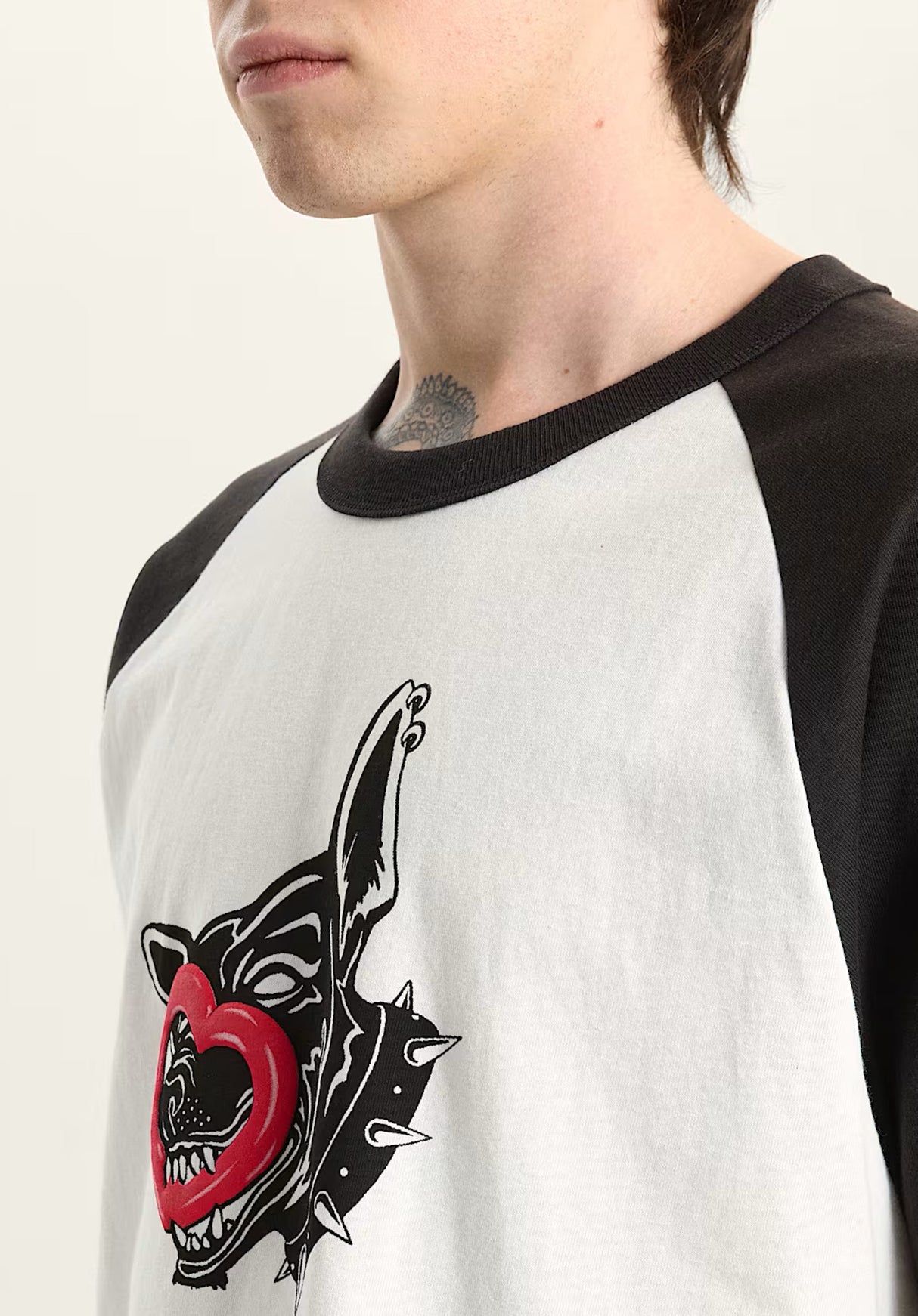 LX Dayana Dog Face Short white Rueckenansicht