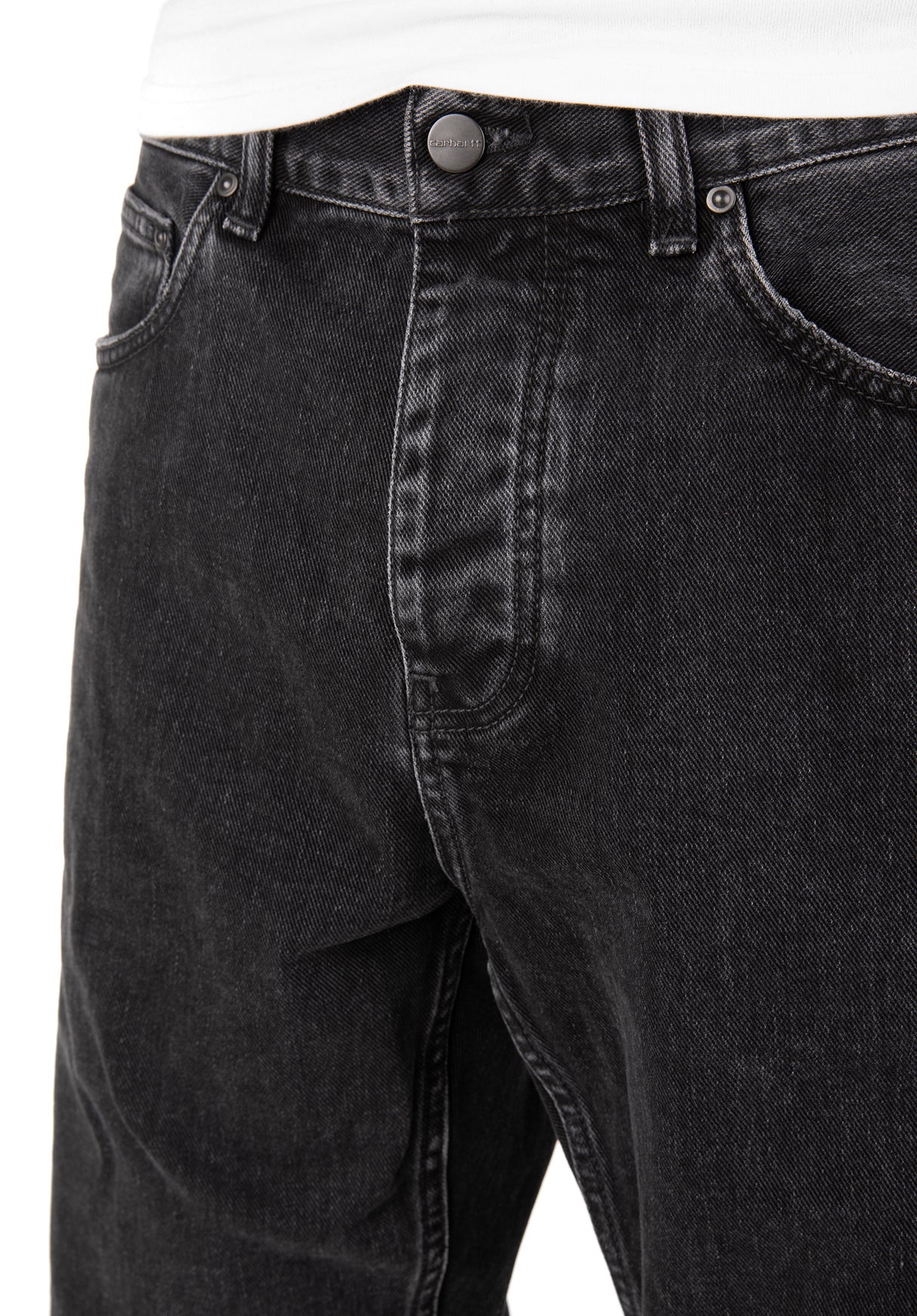 Newel Pant (Cropped) blackstonewashed Closeup1