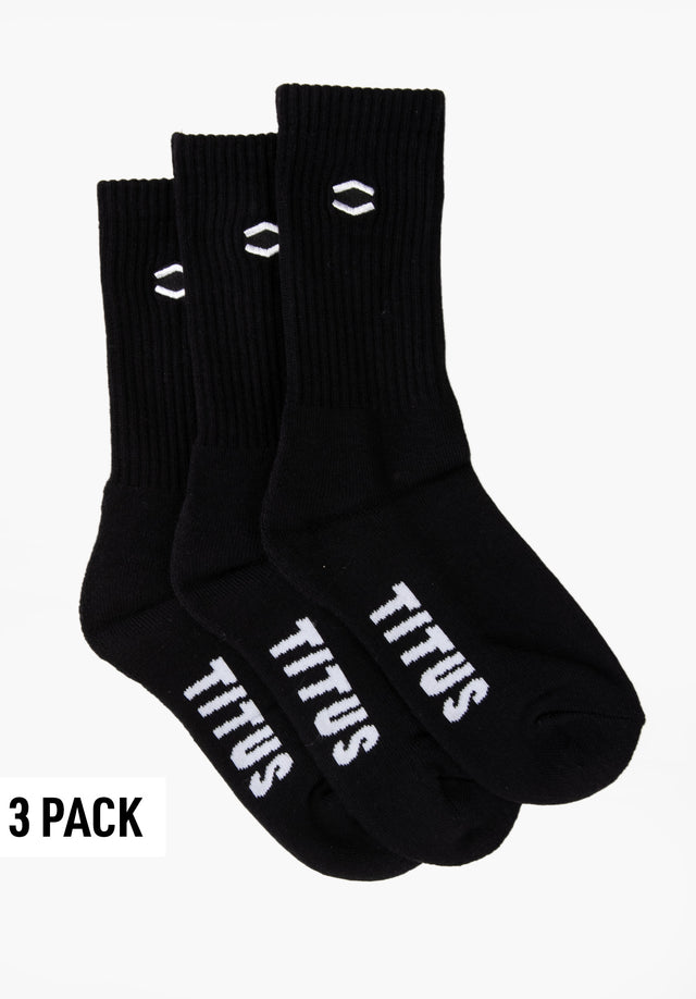 HXGN Icon Socks 3 Pack black Vorderansicht
