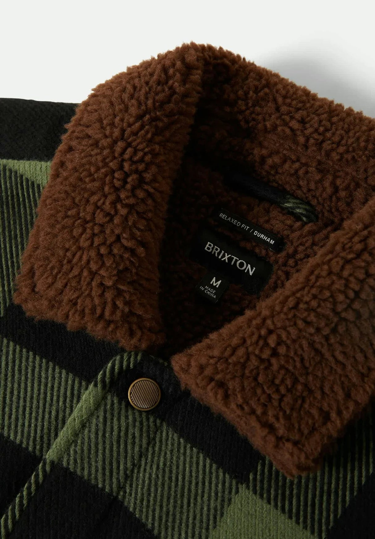 Durham Lined black-wildgreenflannel Rueckenansicht