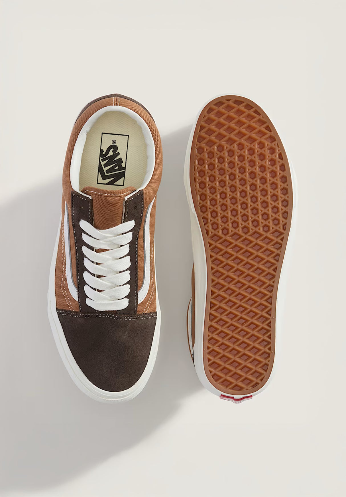 Old Skool 2tone-brown-brown Closeup1