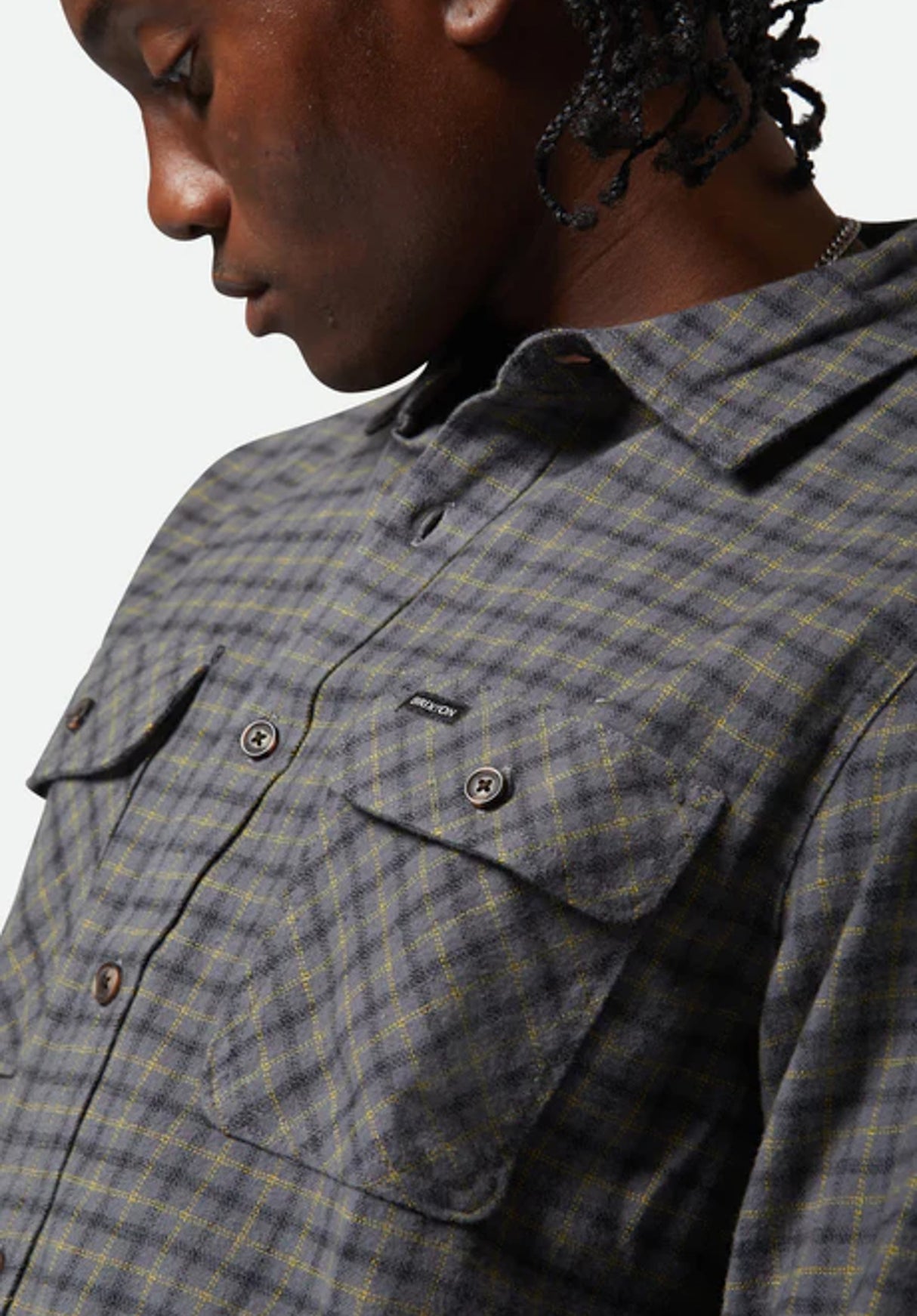 Bowery LW Ultra Flannel charcoal-rayflower-black Closeup1