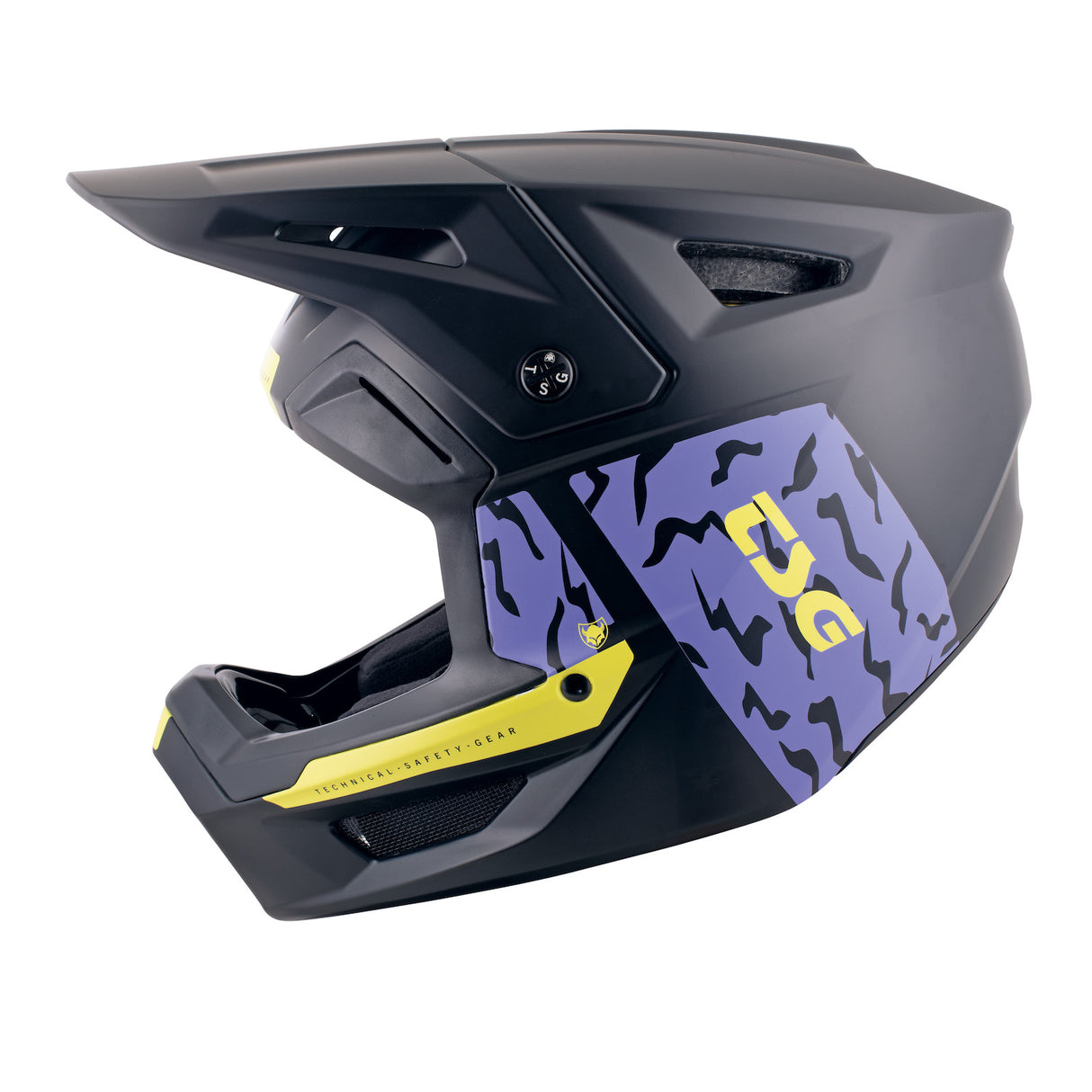 Sentinel Graphic Design violet yellow flakes Closeup1