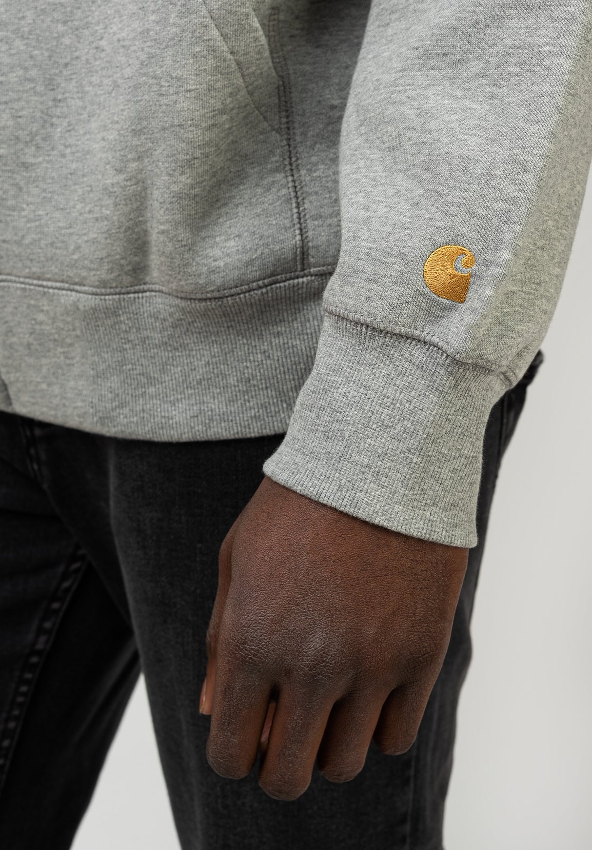 Hooded Chase Jacket greyheather-gold Closeup2