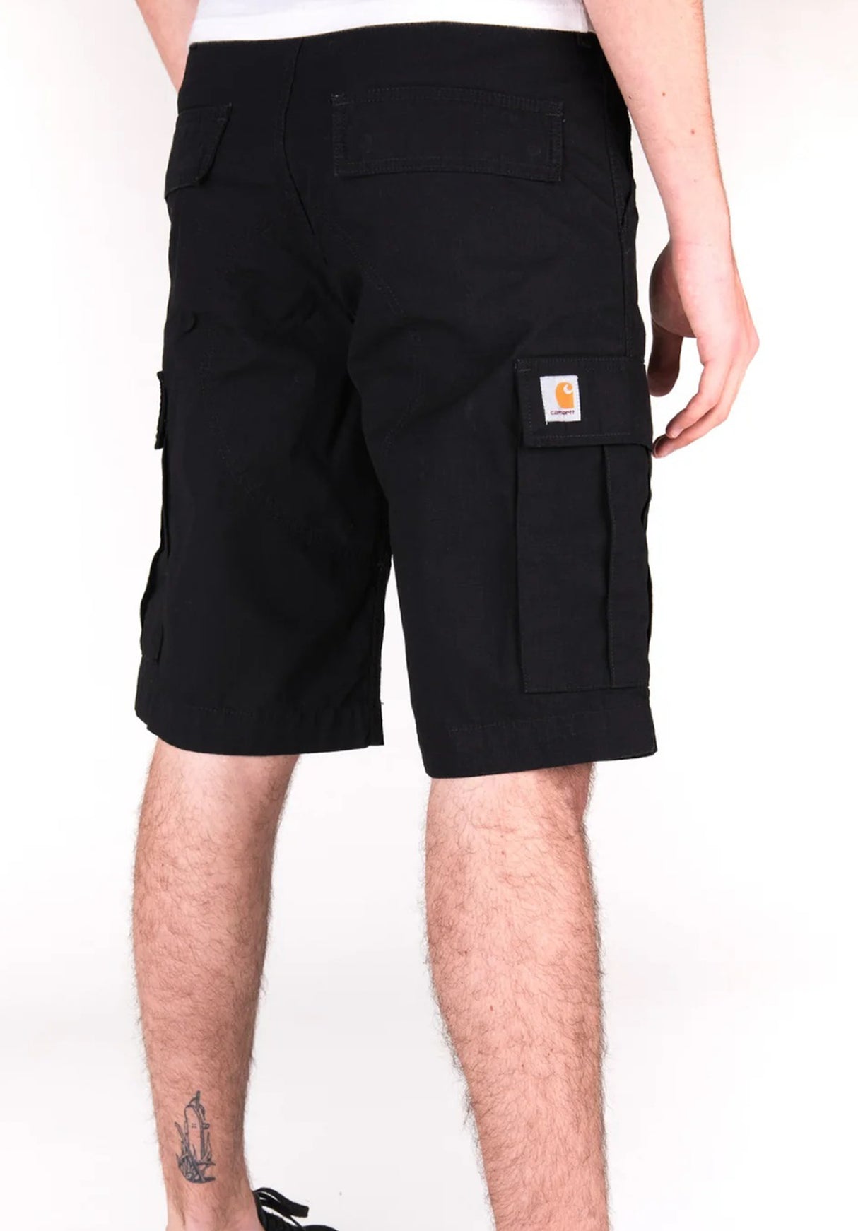 Regular Cargo Short blackrinsed2 Rueckenansicht