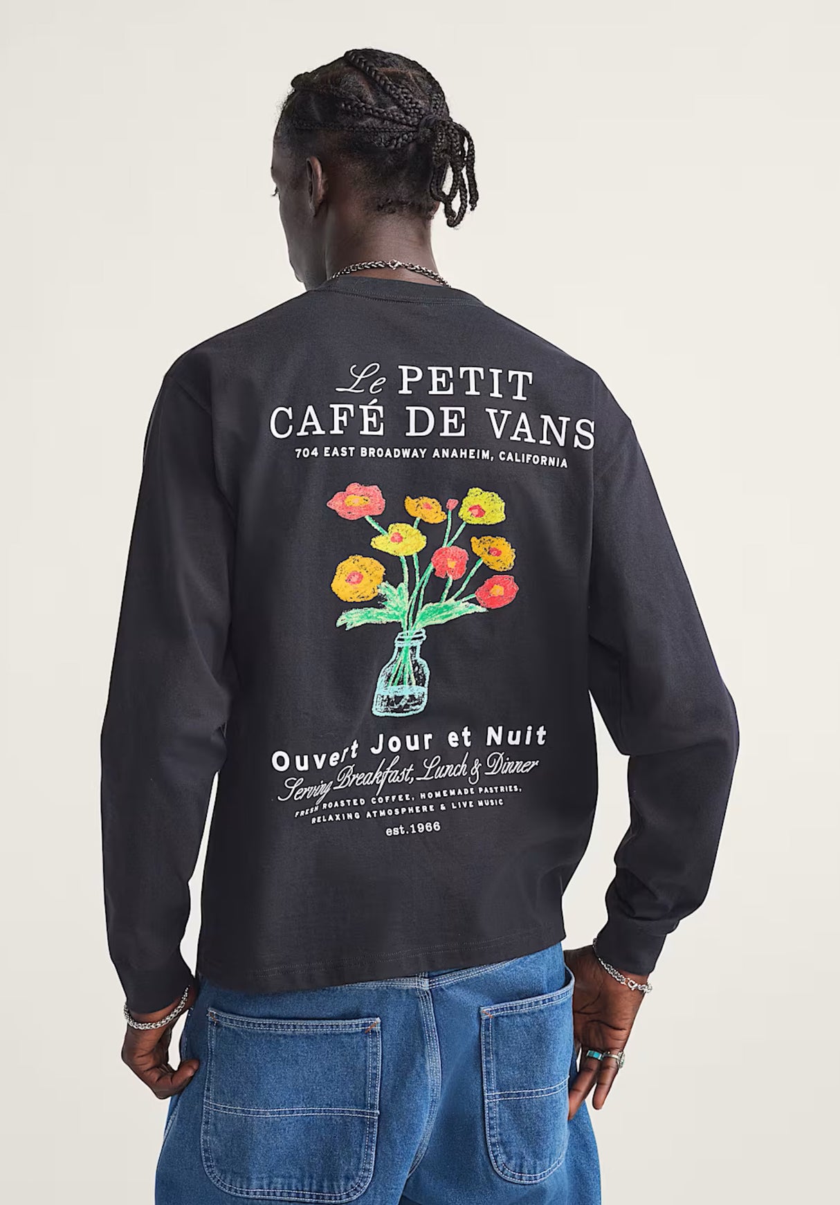 Cafe Vans black Rueckenansicht