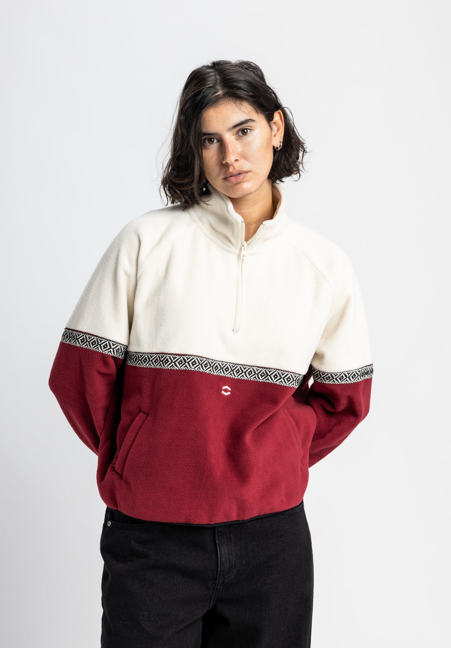 Jalma offwhite-darkcherry Rueckenansicht Zoom Image