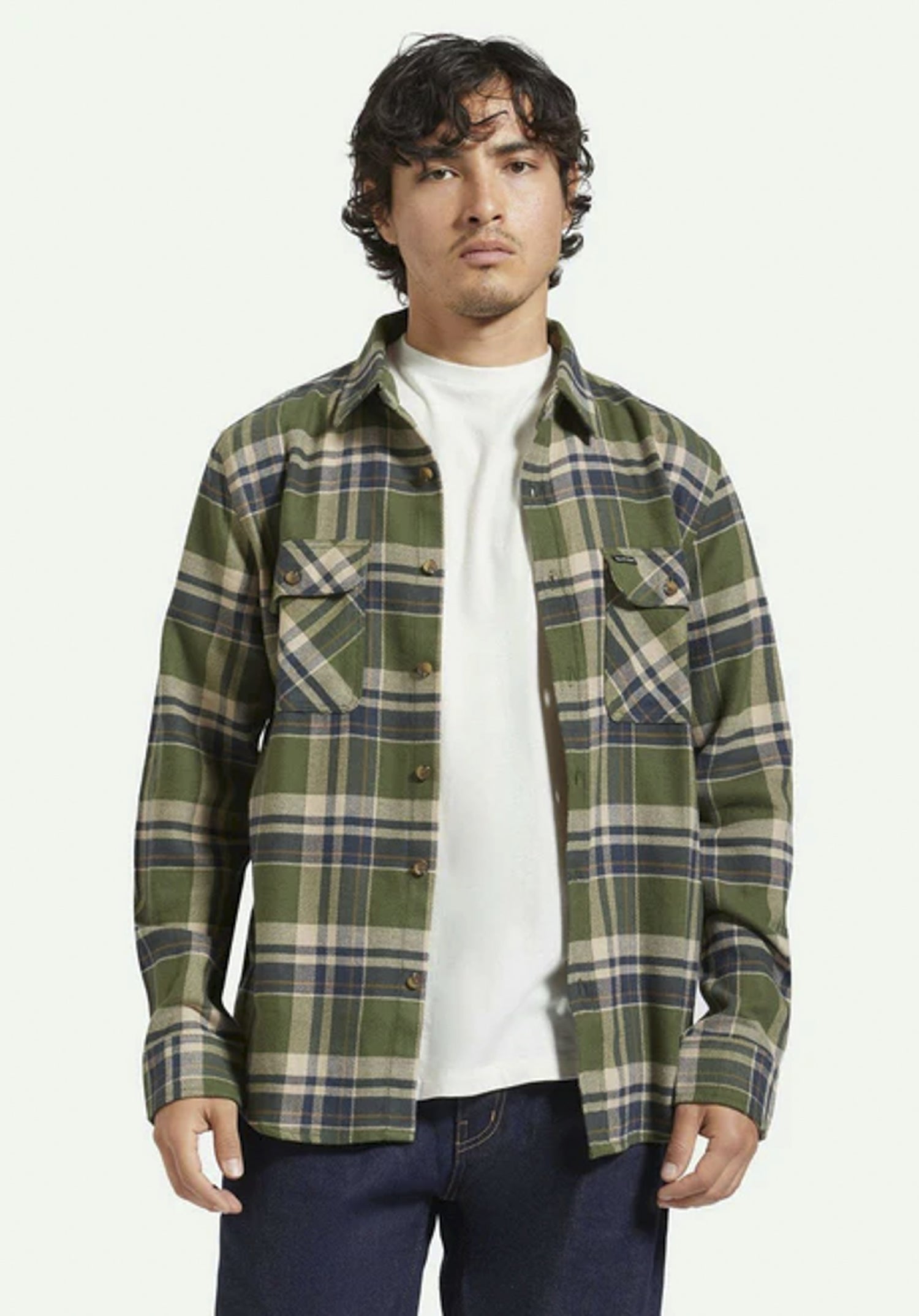 Bowery Flannel cypressgreen-washednavy-whitecap Vorderansicht Zoom Image