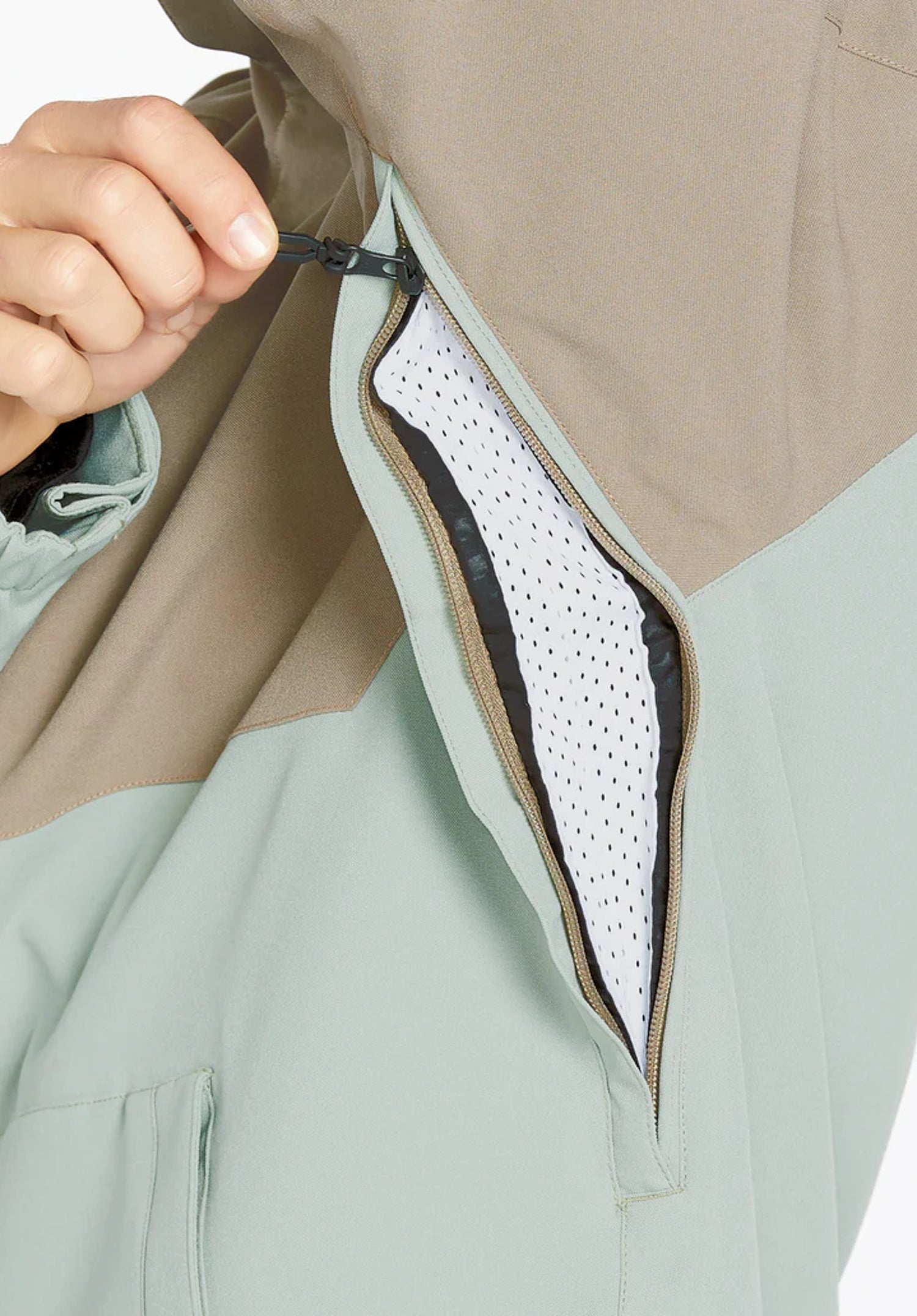 Brighton Full Zip agave Closeup2 Zoom Image