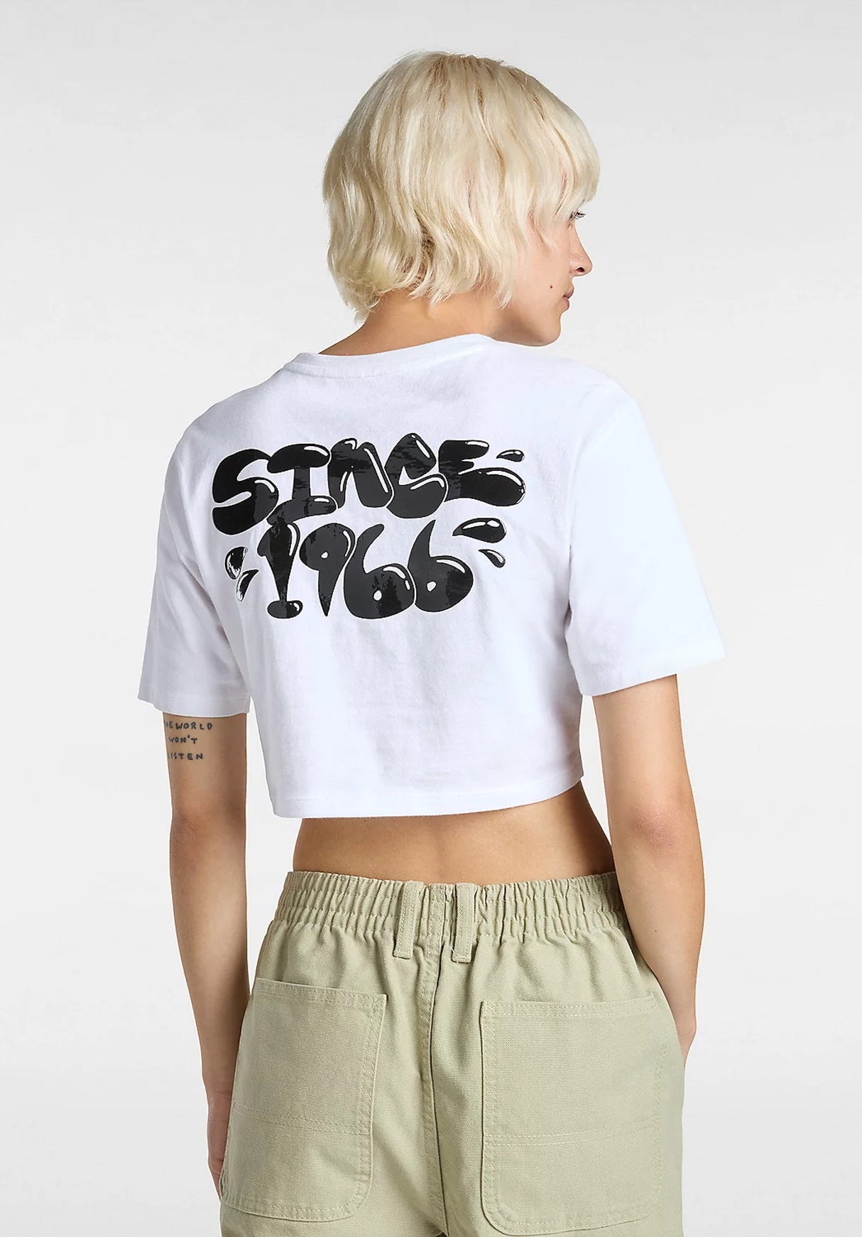 Busted Type Crew Crop II white Rueckenansicht