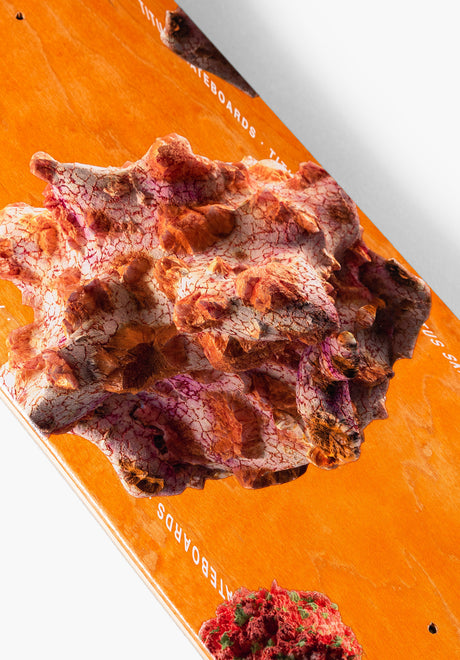 Calcite x Hematite orange Oberansicht