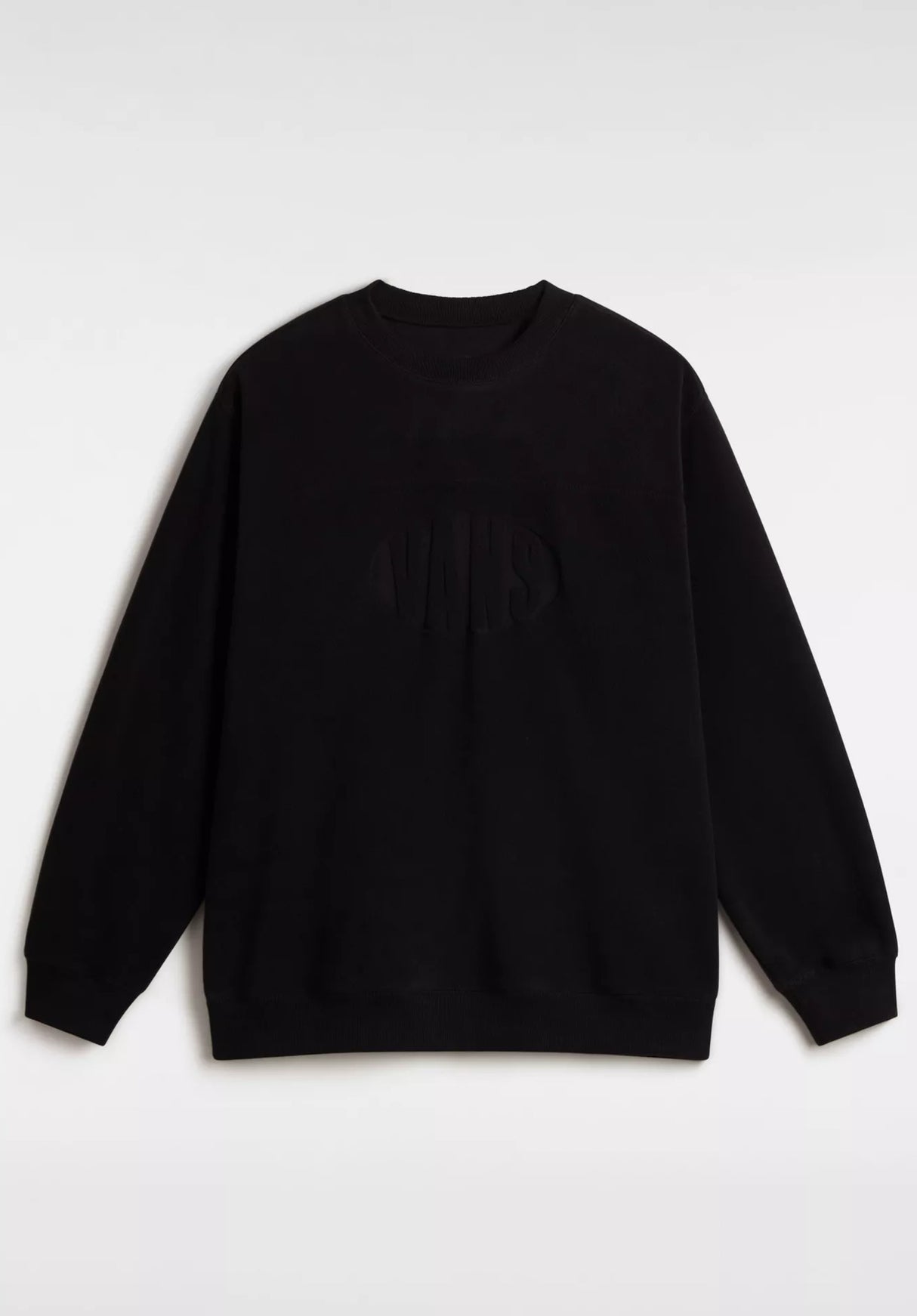 Carlo Lar Fleece Loose Crew black Rueckenansicht