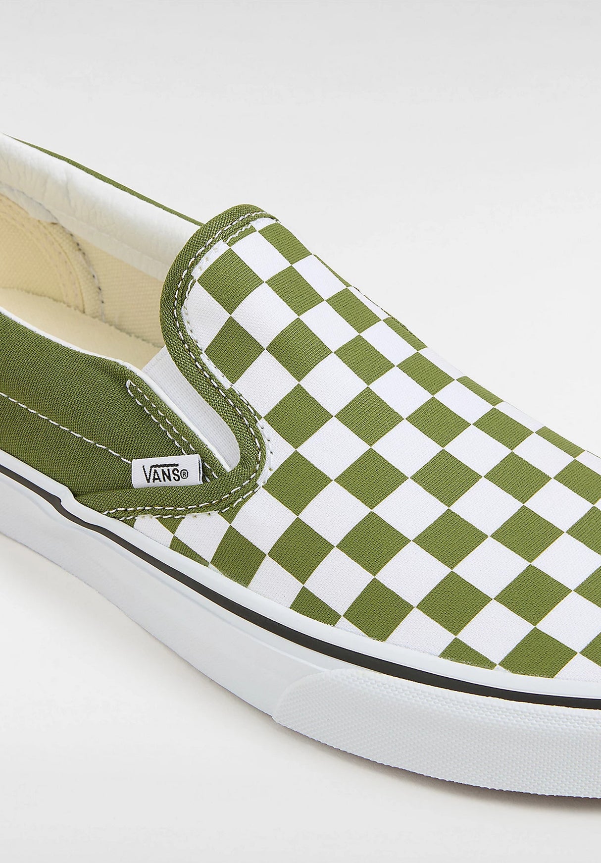 Classic Slip-On colortheory-checkerboard-pesto Closeup2