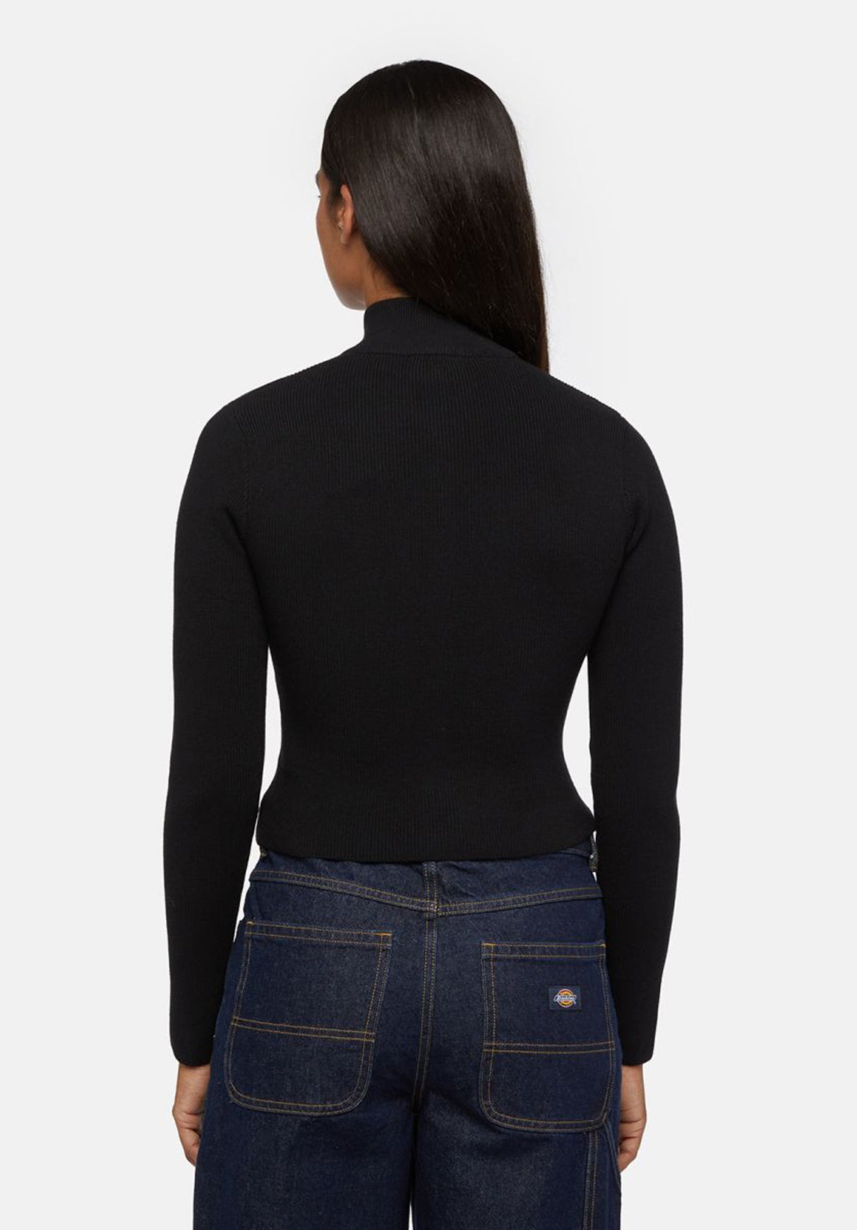 East Helena Rib Zip-Through black Rueckenansicht