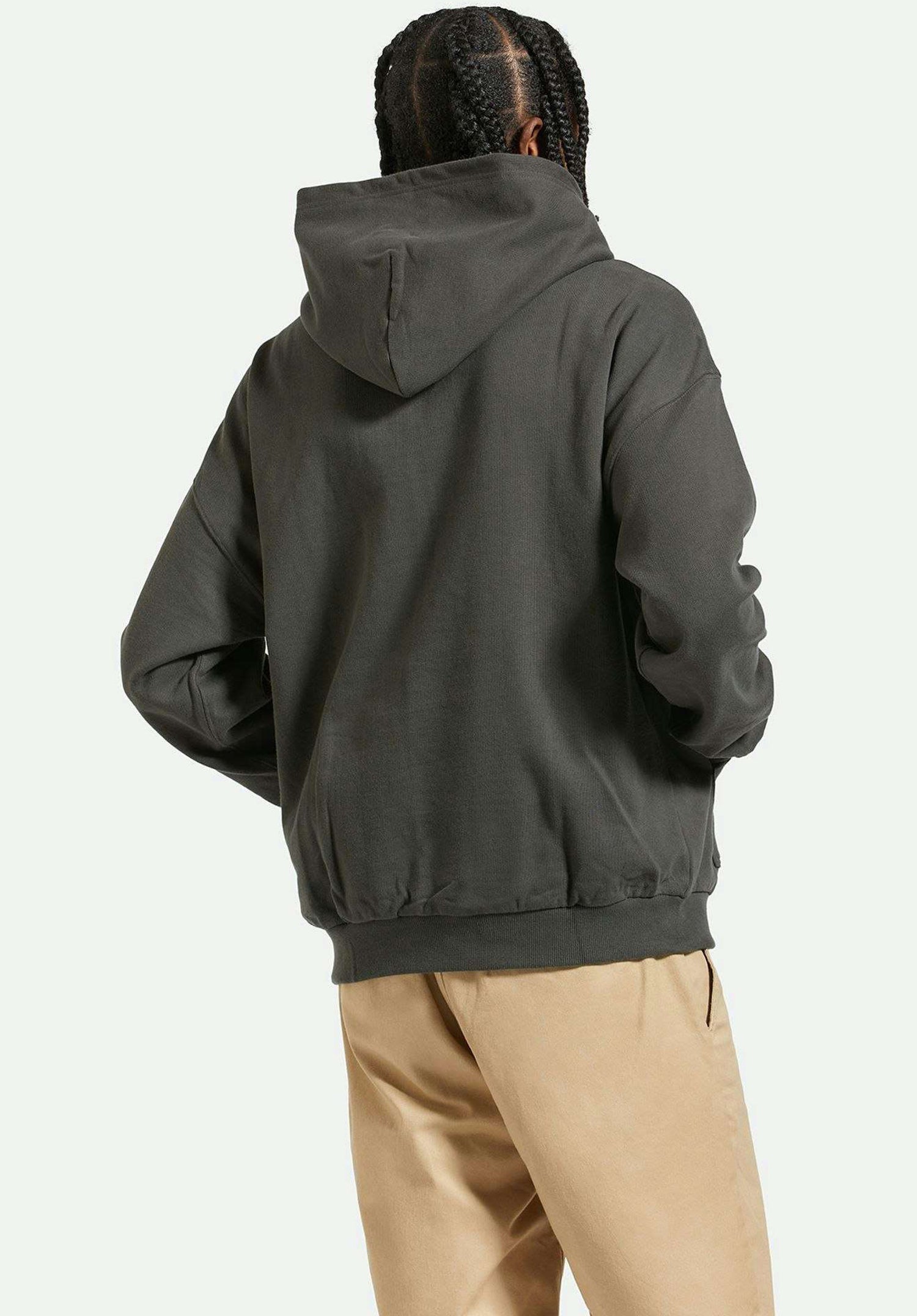 Embroidered Heavyweight Oversize washedblack Rueckenansicht Zoom Image