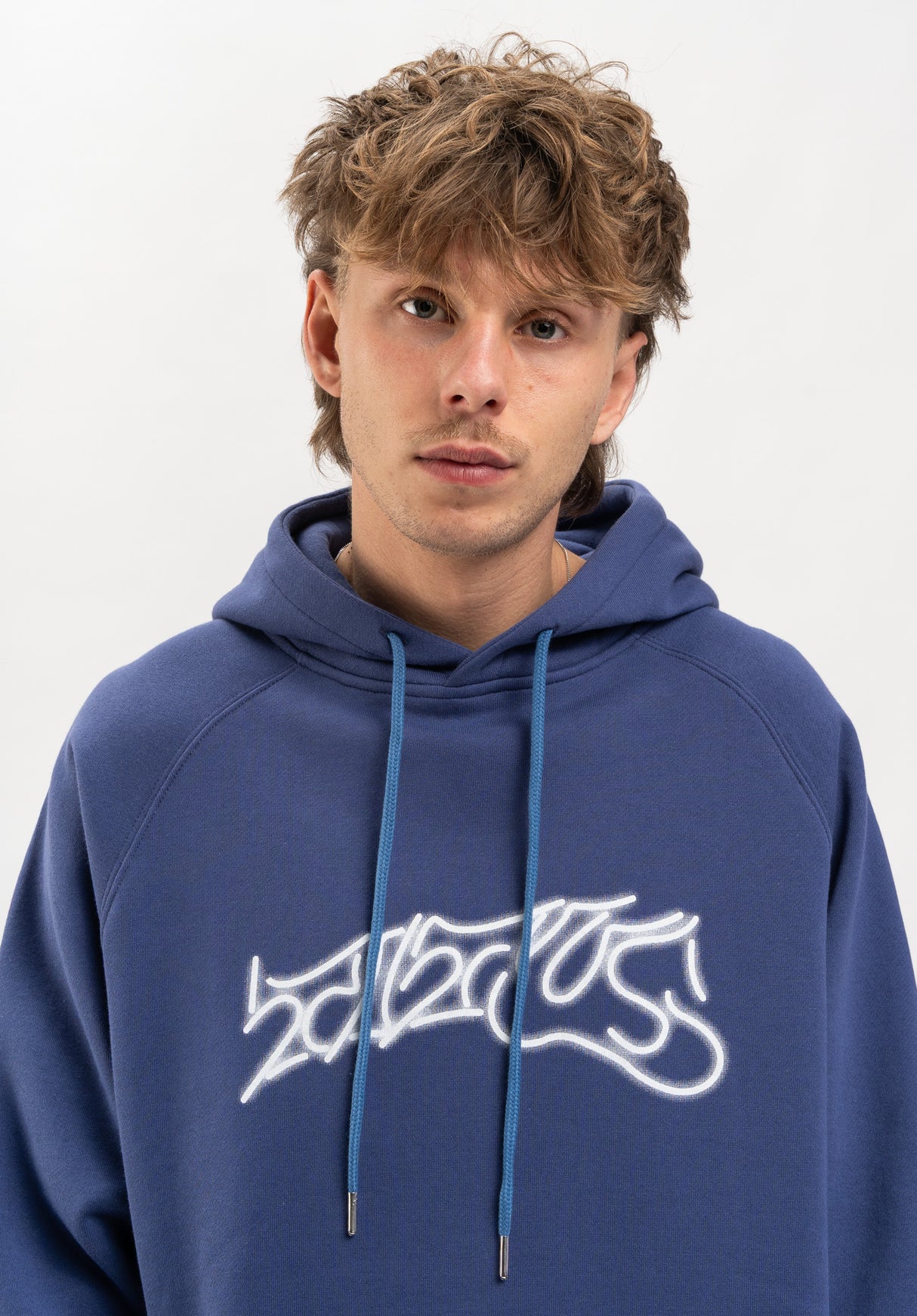 Retro Classic Logo Neon future-blue Rueckenansicht