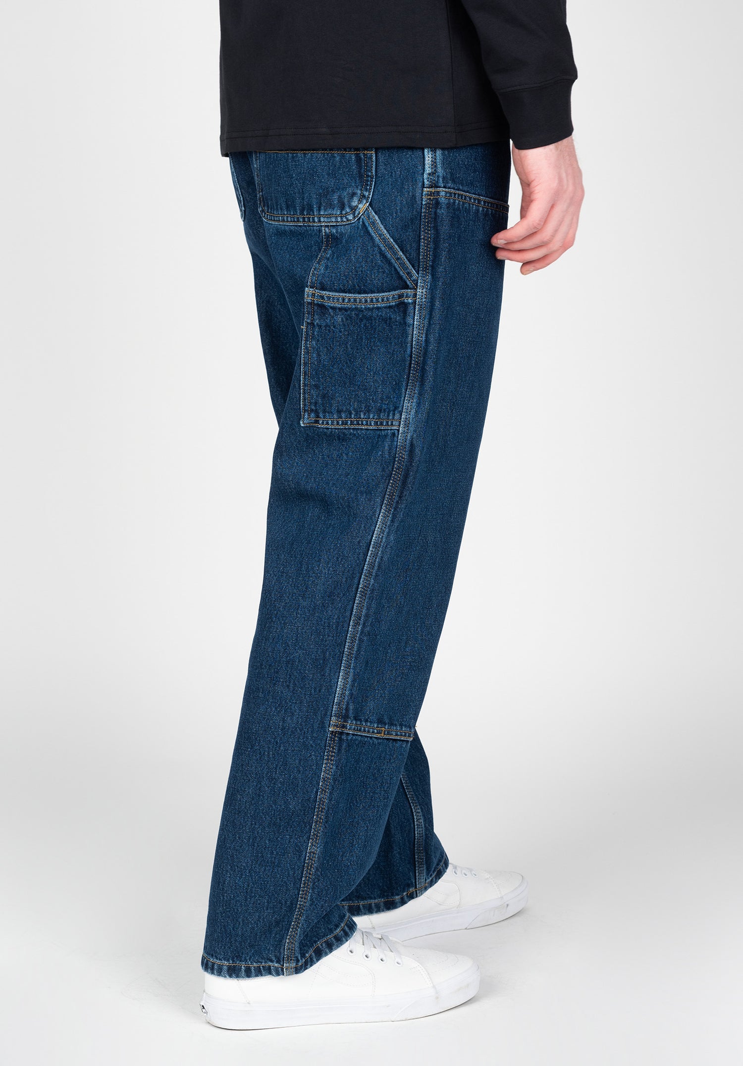 Double Knee Pant Denim bluestonewashed Close-Up2 Zoom Image