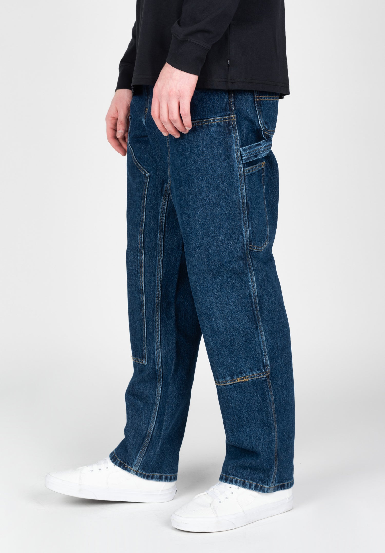 Double Knee Pant Denim bluestonewashed Rückenansicht Zoom Image