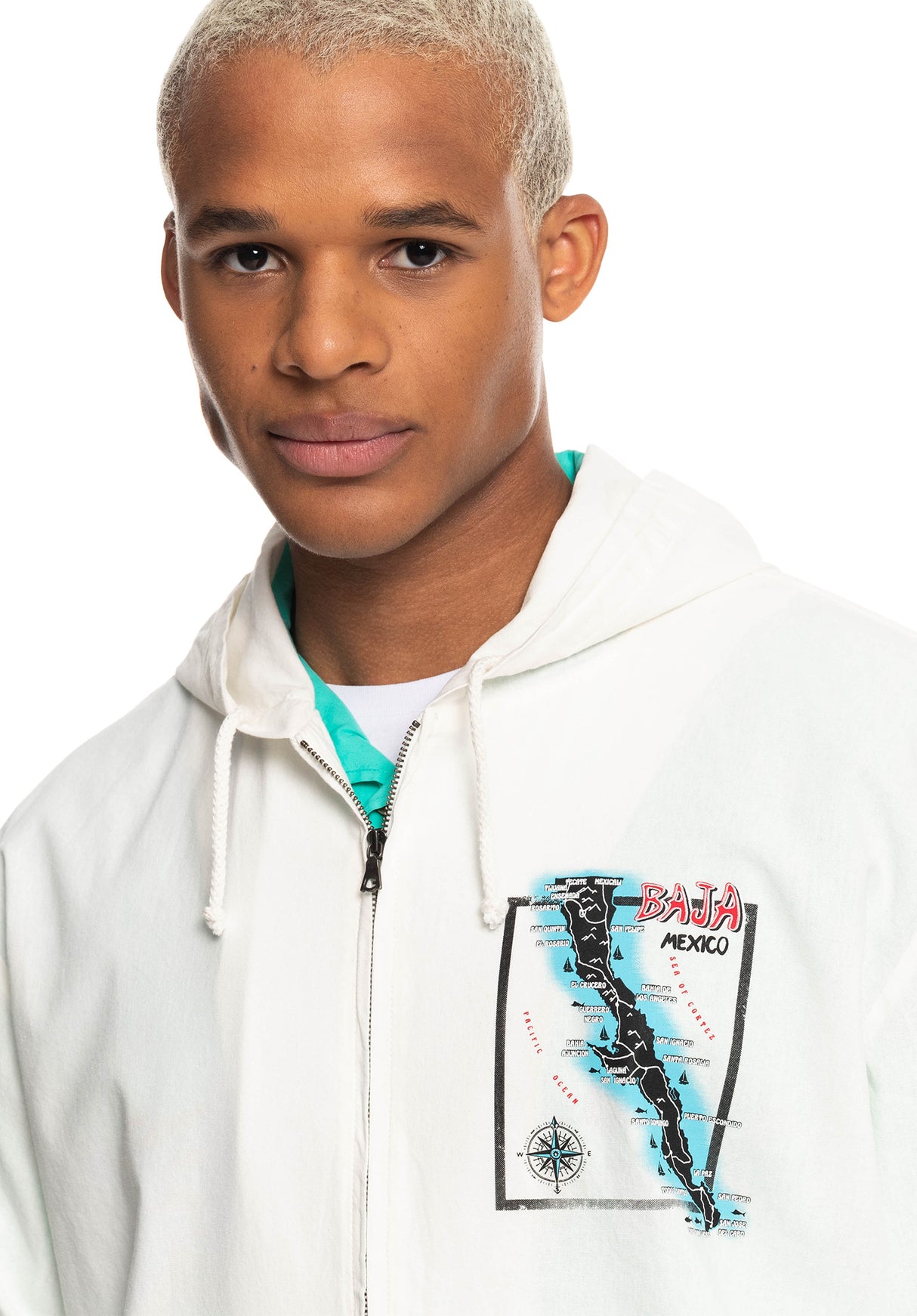 x Stranger Things The Baja Jacket white Oberansicht