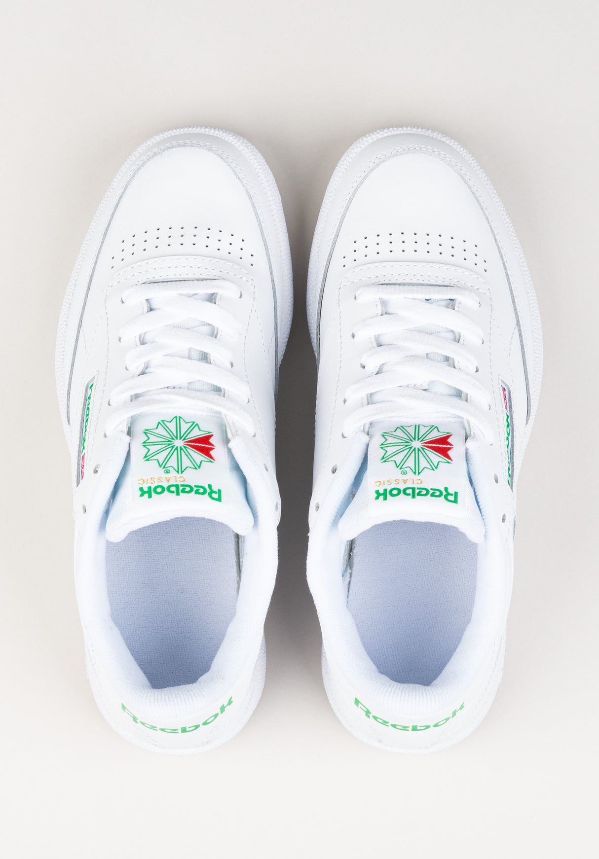 Club C 85 white-green Close-Up2