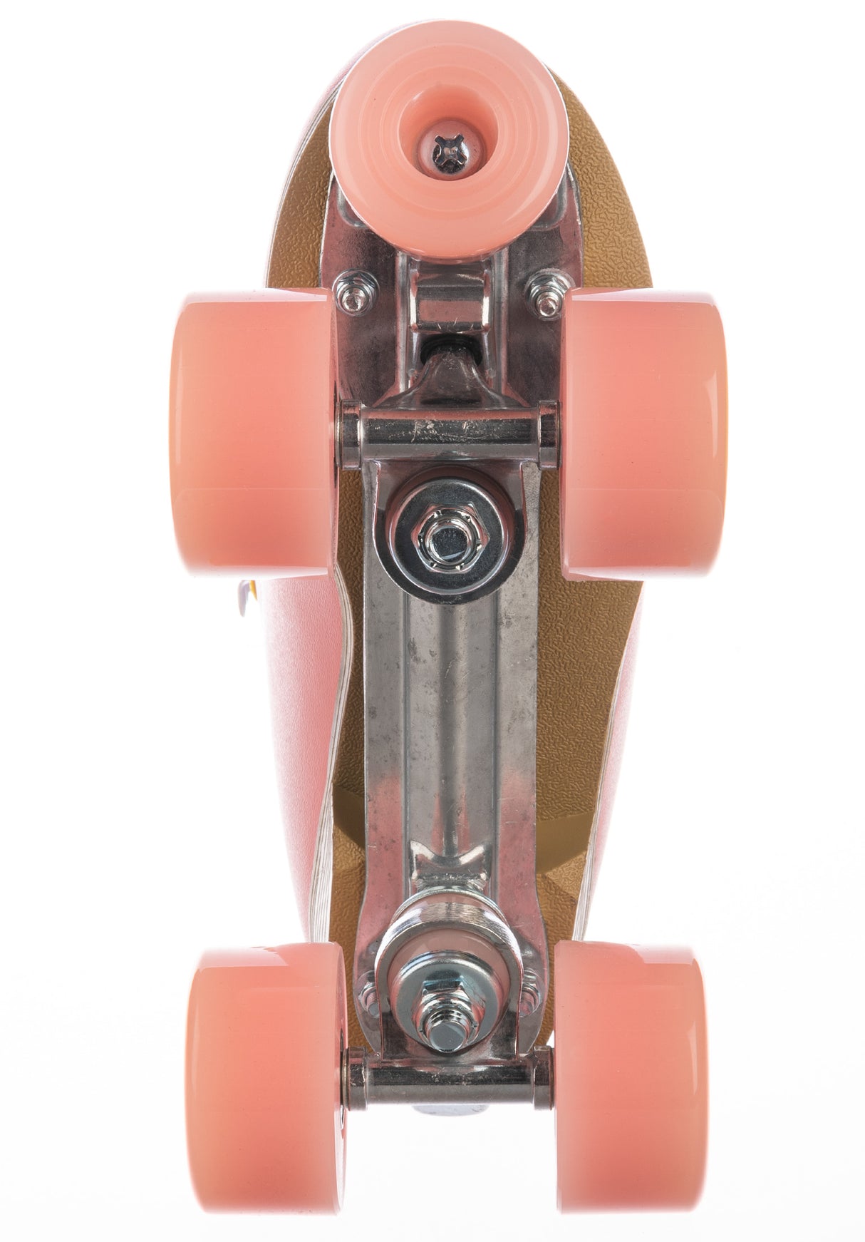 Quad Rollschuhe / Rollerskates pink-yellow Close-Up1