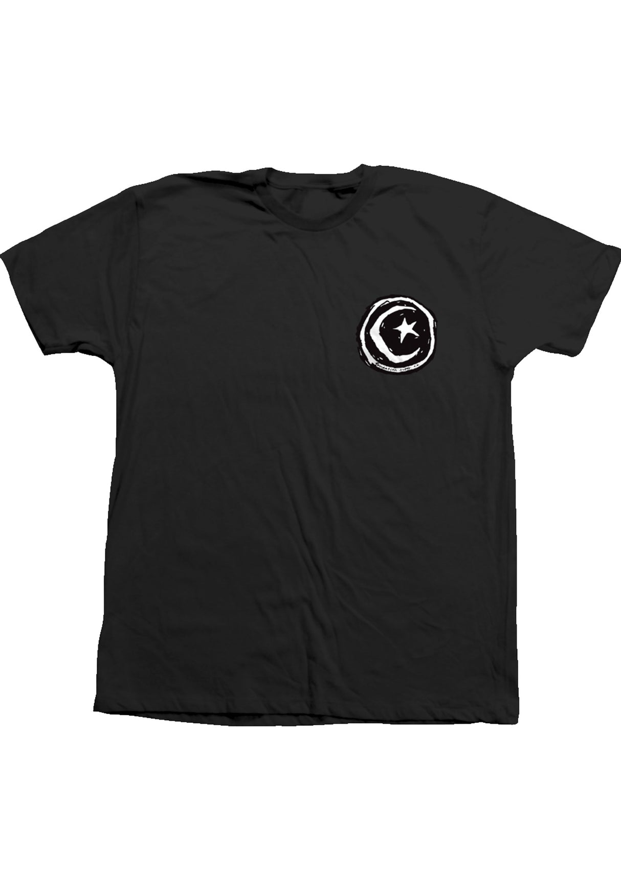 Star & Moon Front & Back Print black Close-Up1