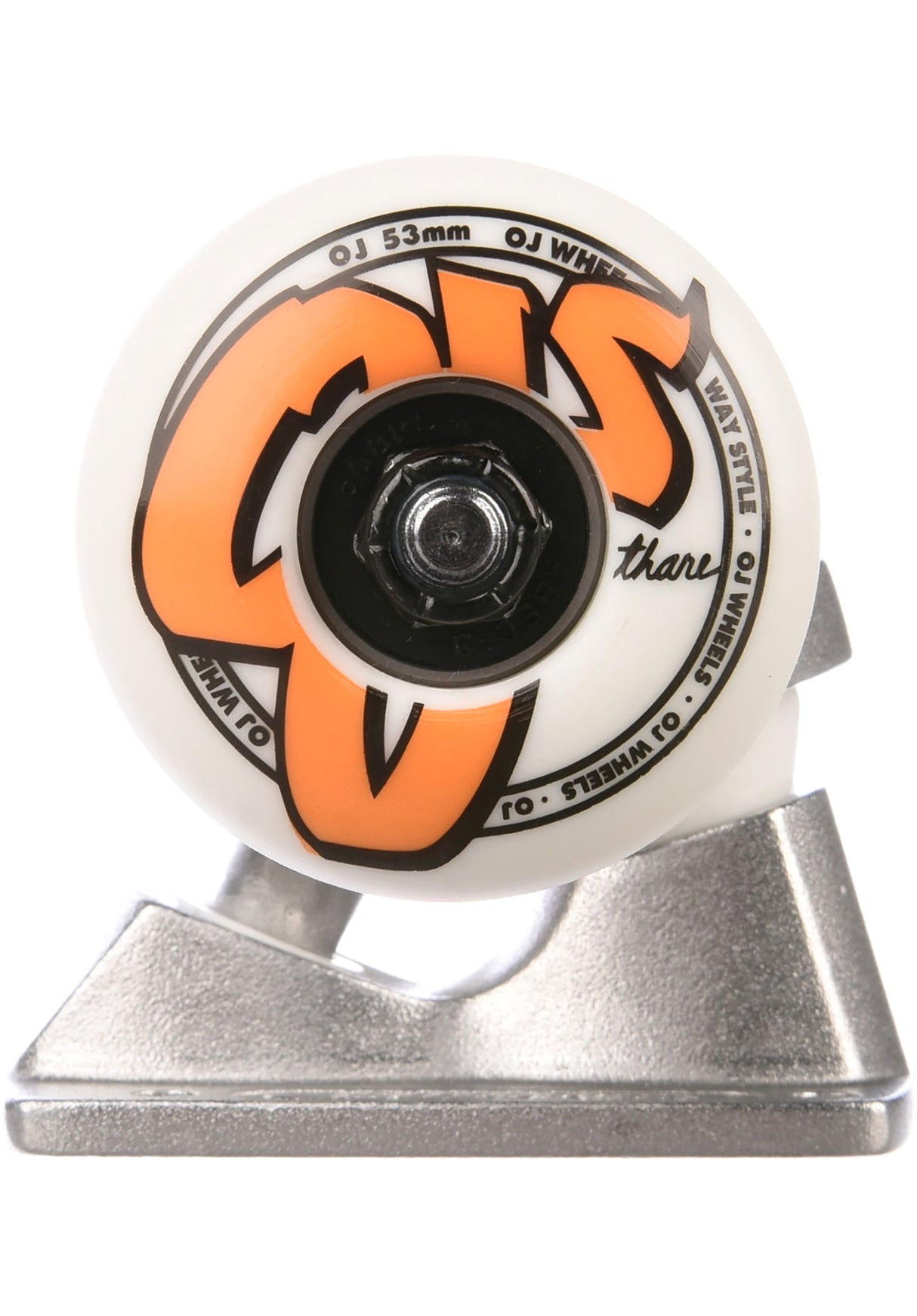 140mm / 53mm OJ Logo Assembly Trucks silver Close-Up1