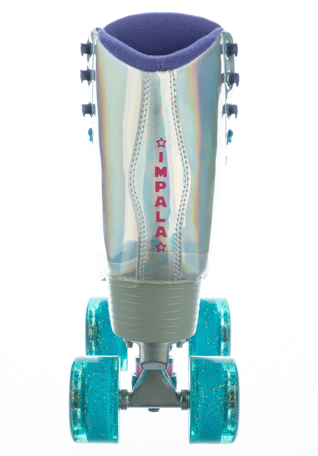 Quad Rollschuhe / Rollerskates holographic Seitenansicht