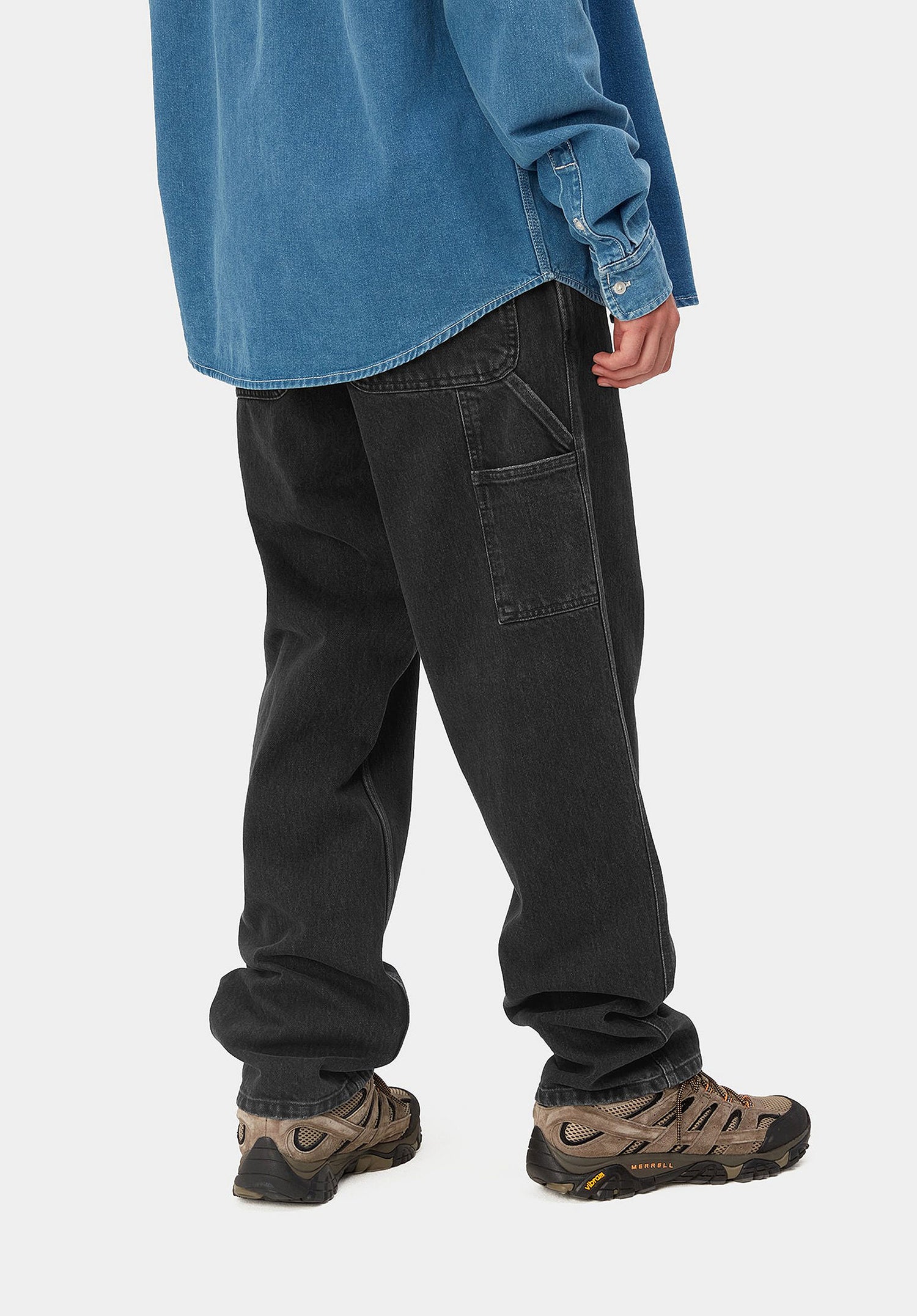 Single Knee Pant blackstonewashed Rueckenansicht Zoom Image