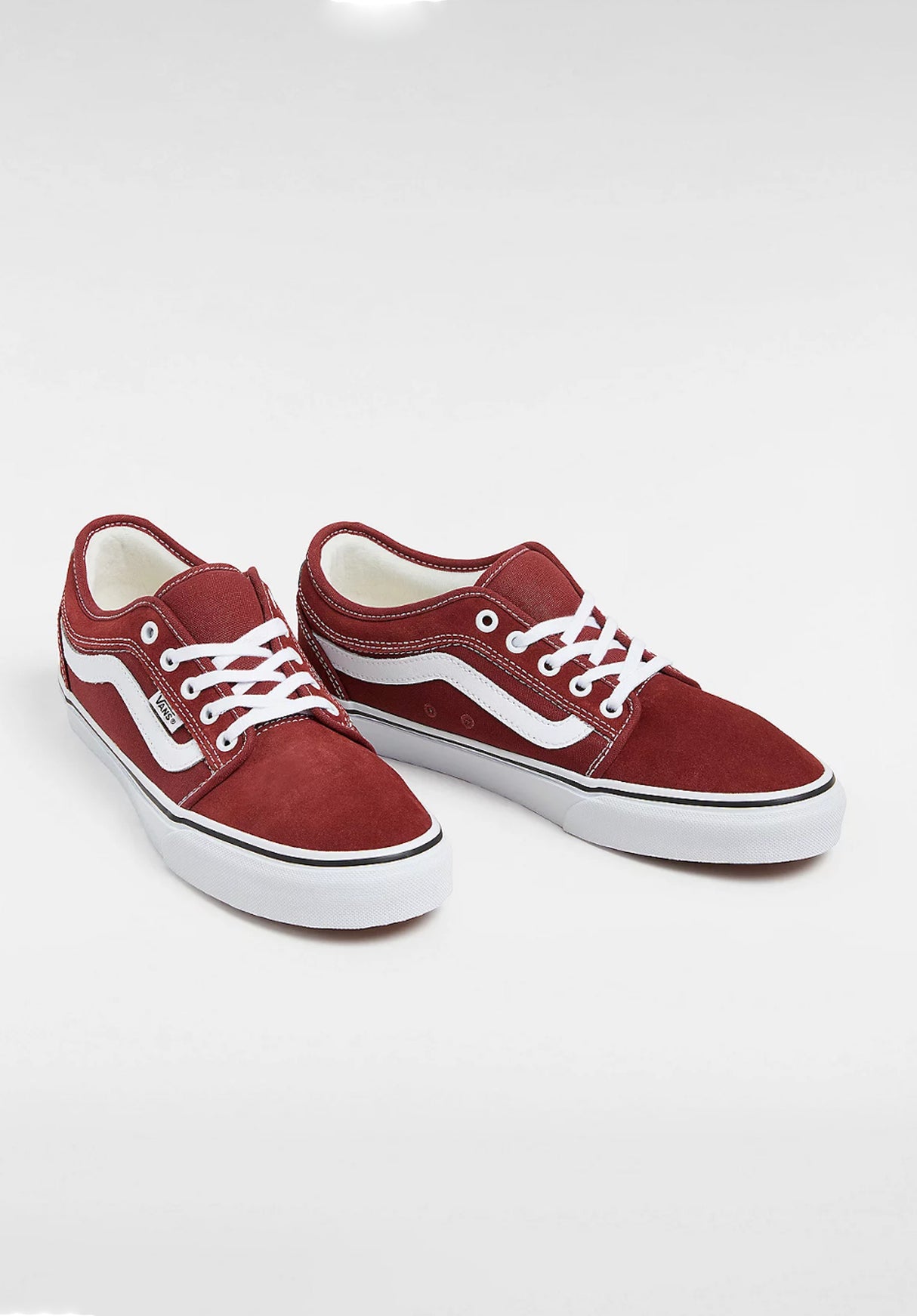 Skate Chukka Low Sidestripe burgundy-white Rueckenansicht