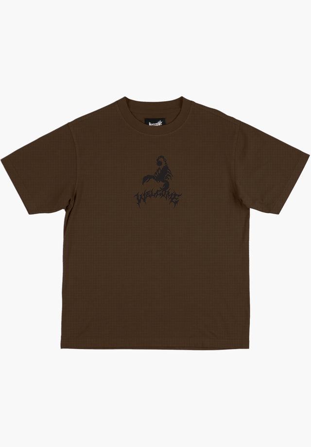 Stinger Garment Dyed Waffle darkchocolate Vorderansicht