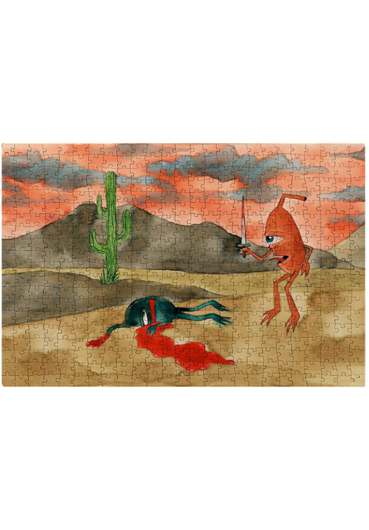 Trophy Puzzle multicolored Rueckenansicht