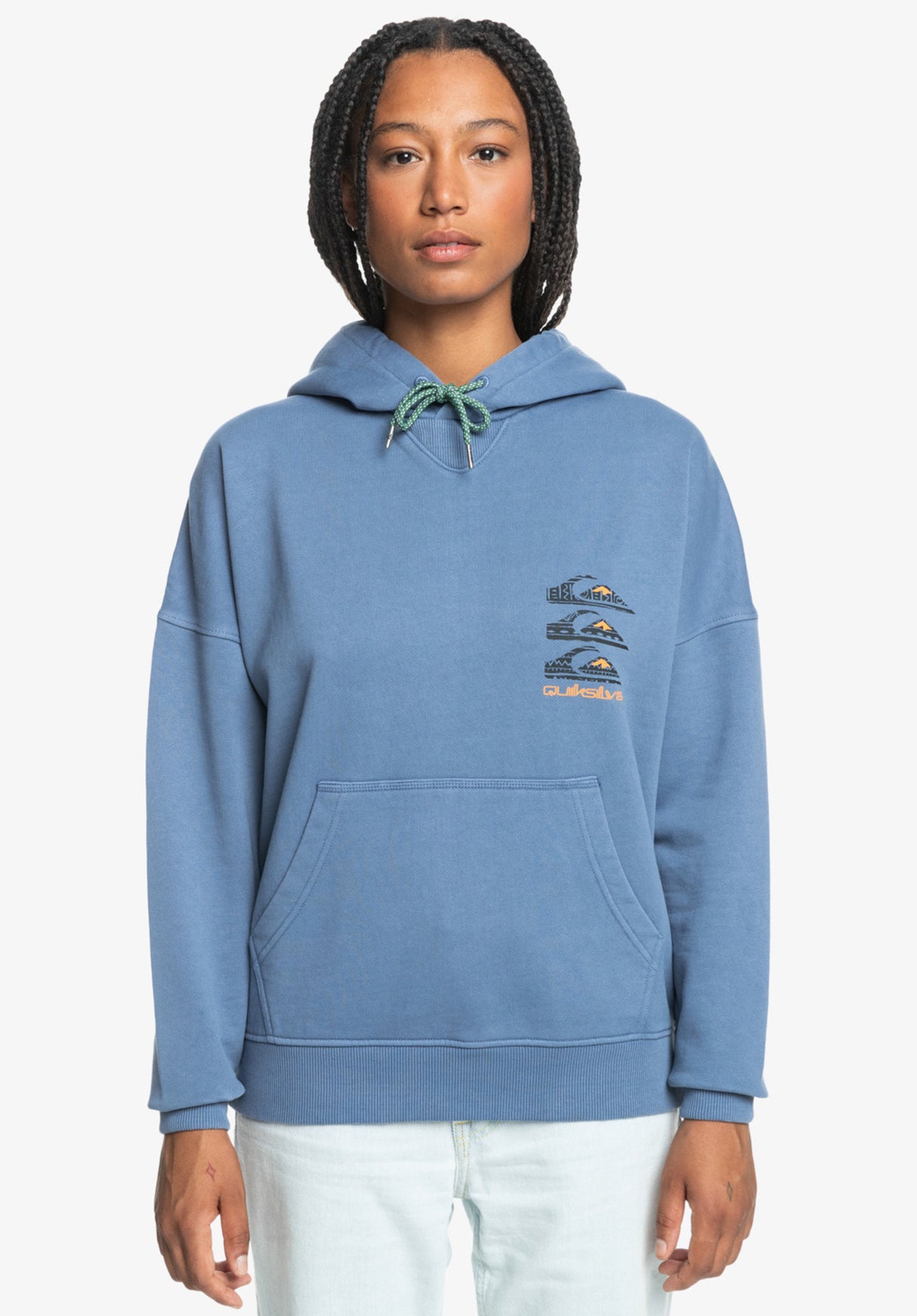 Uni Oversized Hoodie vintageindigo Rueckenansicht