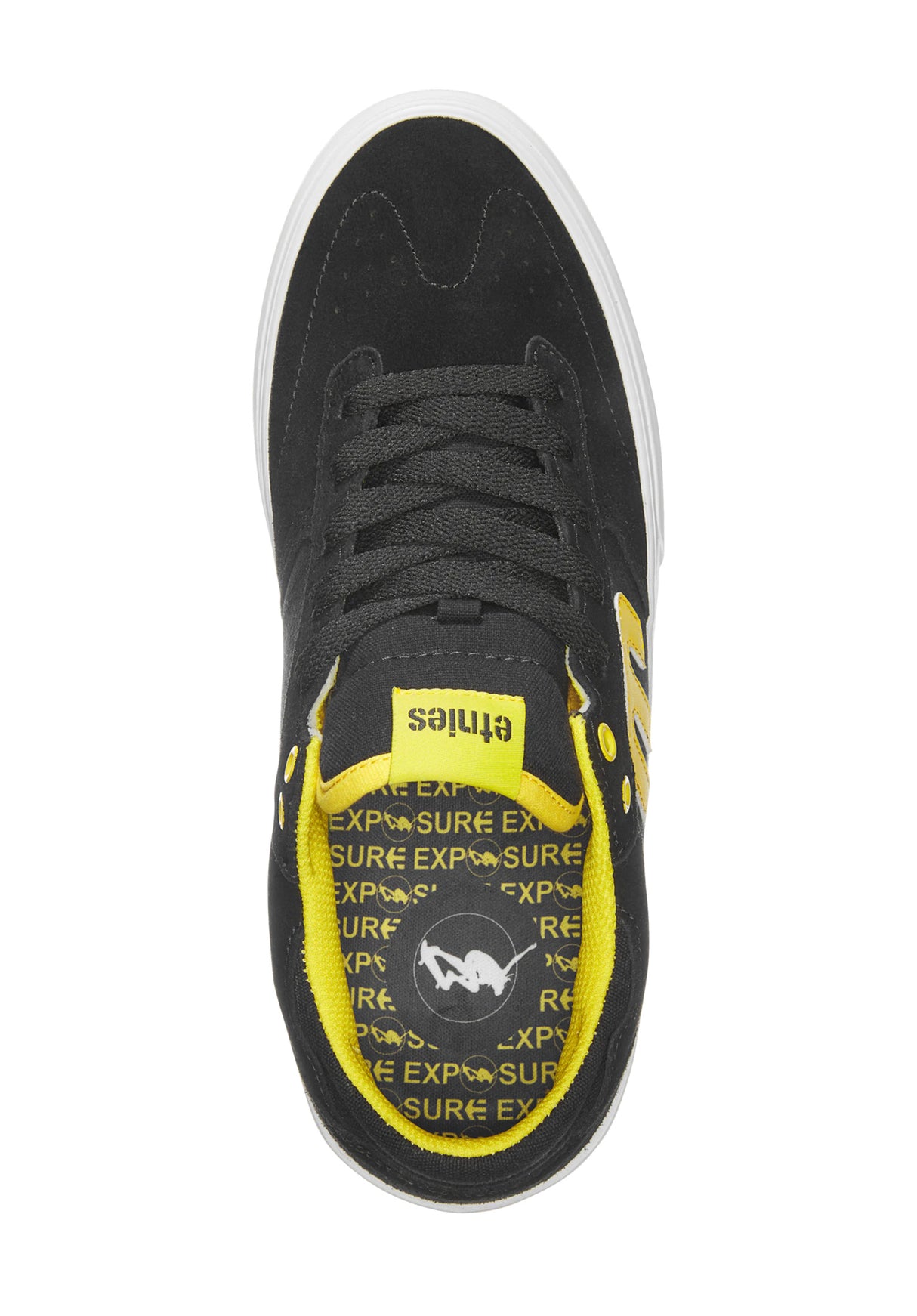 Windrow Vulc X Exposure black-yellow Rueckenansicht