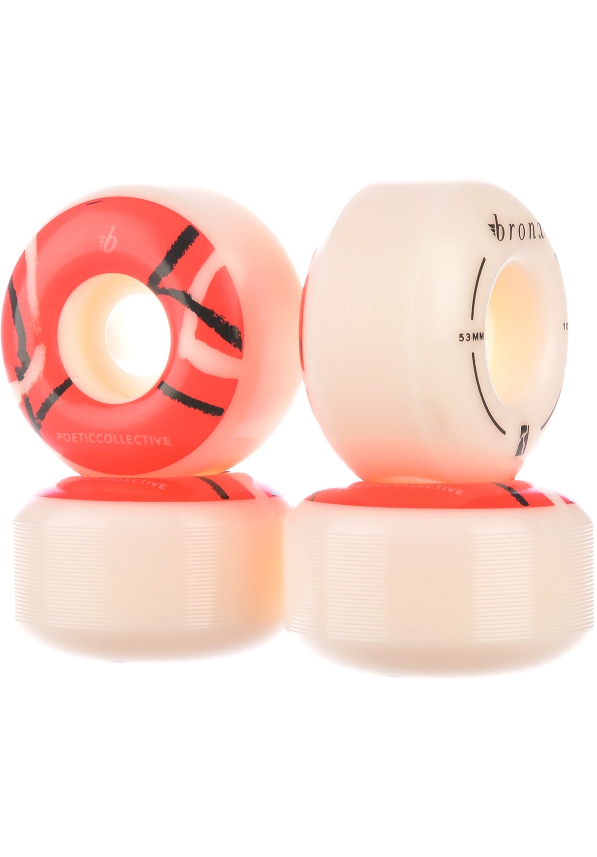 x Poetic Collective Round 101A white-red Oberansicht