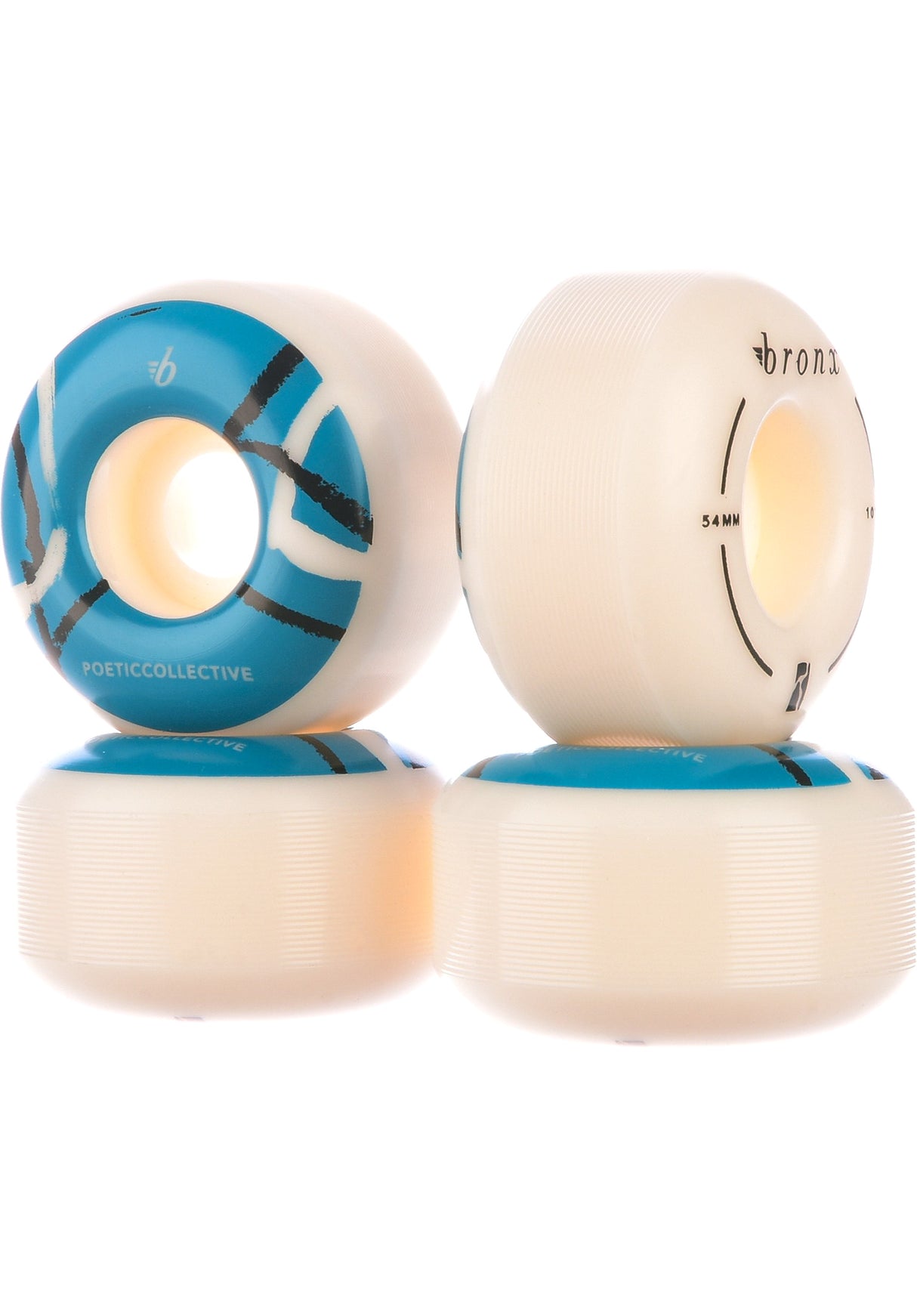 x Poetic Collective Round 101A white-blue Oberansicht