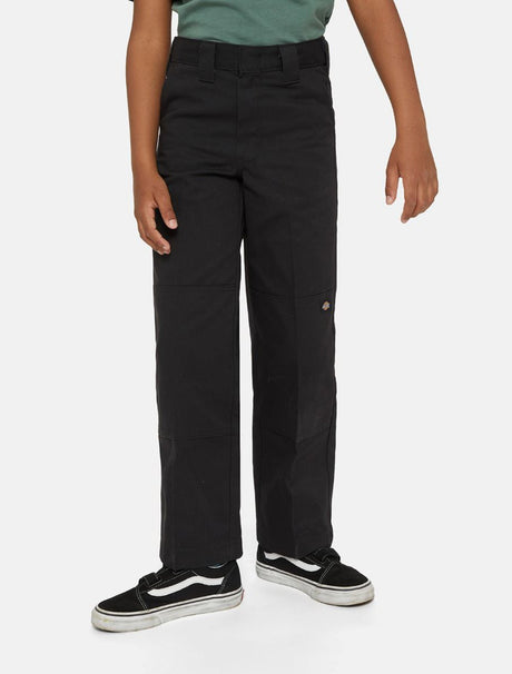 Dickies Double Knee Work Pant Youth Chino- / Stoffhose black – Vorderansicht