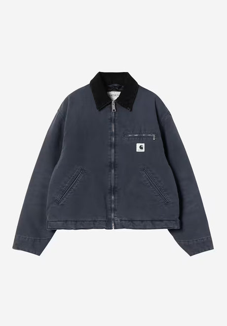 Carhartt WIP W' OG Detroit Winterjacke darknavy-blackstonecanvas – Vorderansicht
