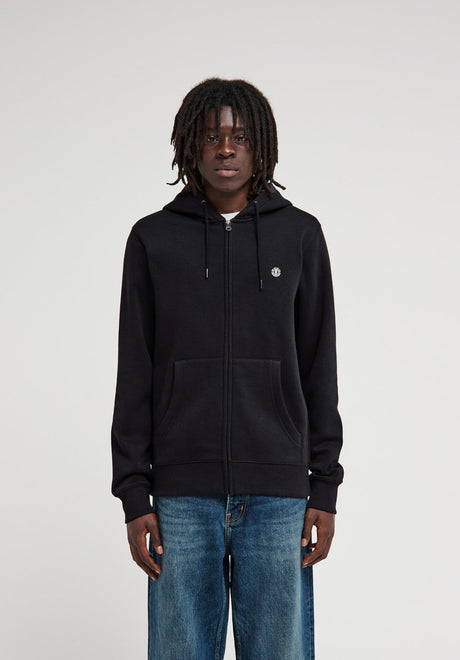 Element Icon Embroidery Zip-Hoodie flintblack – Vorderansicht