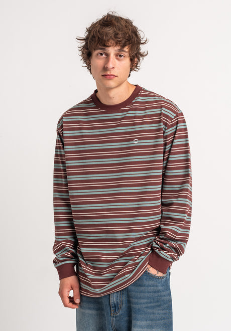 TITUS Icon Stripes Longsleeve darkberry-striped – Ansicht 1