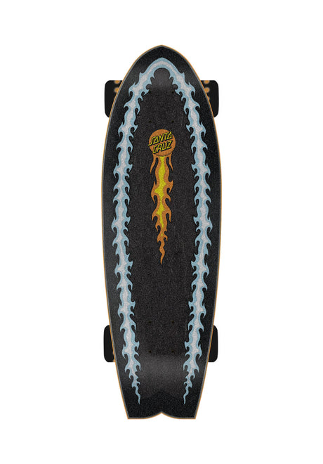 Santa-Cruz Flaming Dice Dot Shark Cruzer Cruiser-Komplett multicolored – Rückenansicht