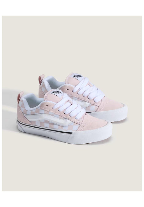 Vans Knu Skool Schuh-Kids checkerboard-palepetal-pink – Rückenansicht
